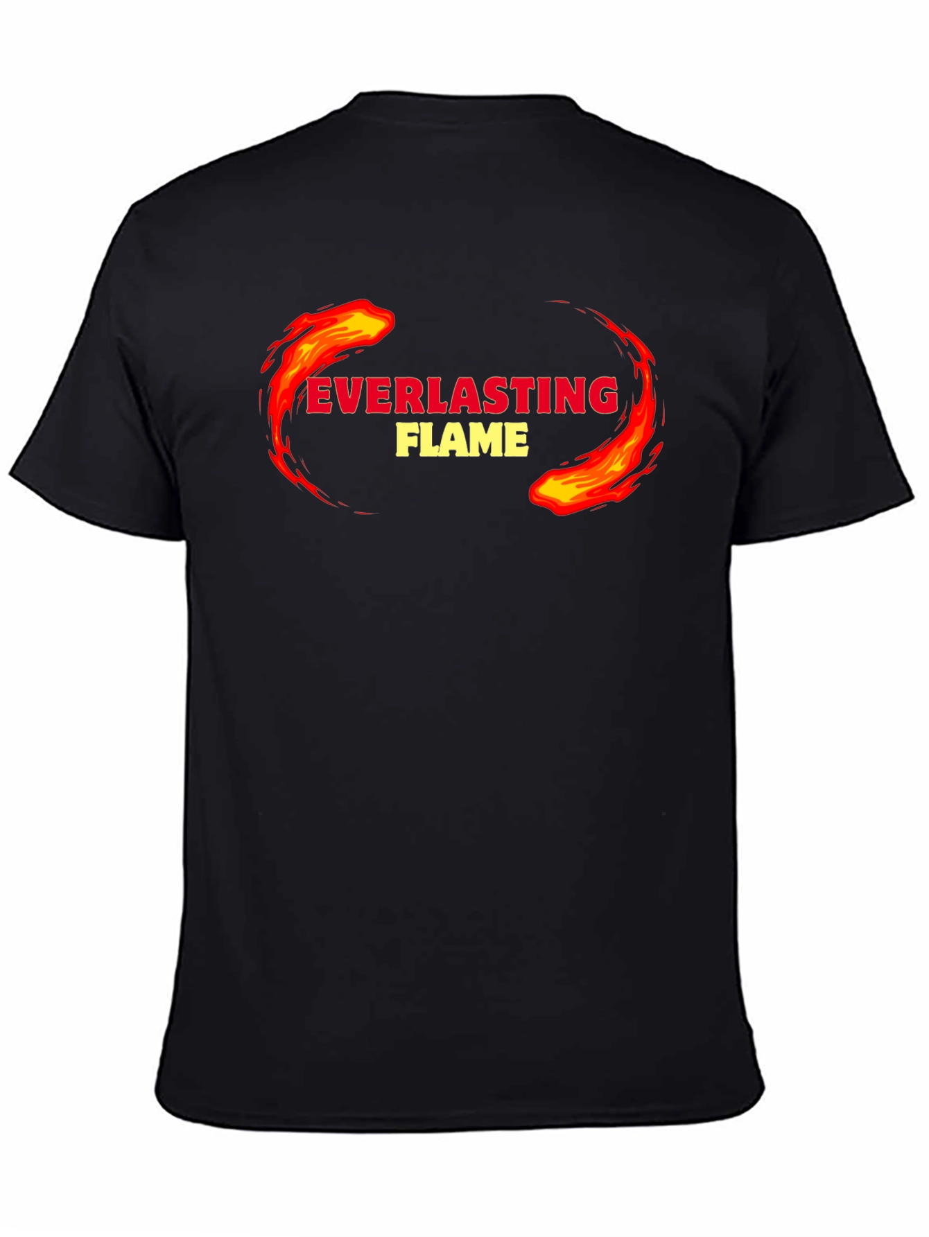 Everlasting Flame Graphic Tee - Black Cotton