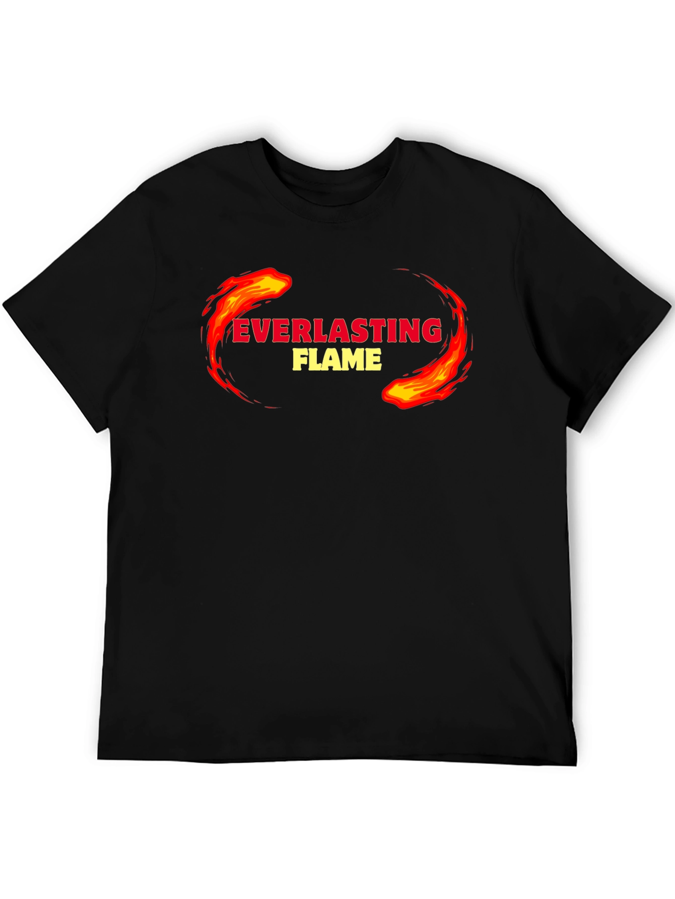 Everlasting Flame Graphic Tee - Black Cotton
