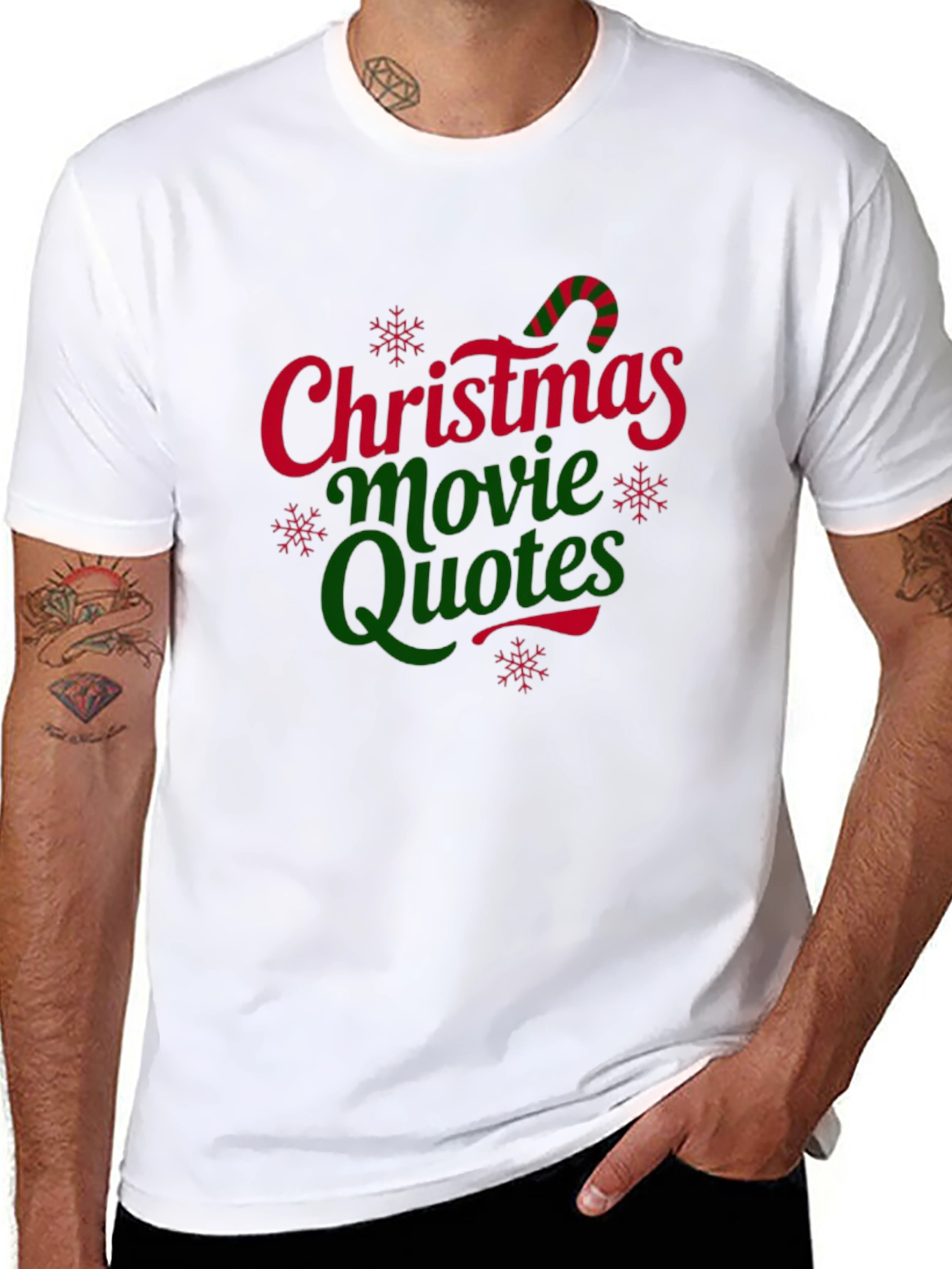 Christmas Movie Quotes Black T-Shirt