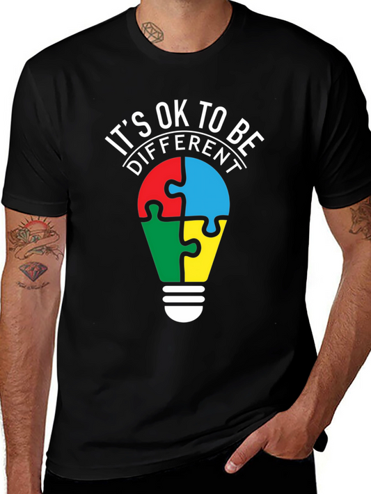 Autism Awareness Puzzle T-Shirt - Its OK To Be Different