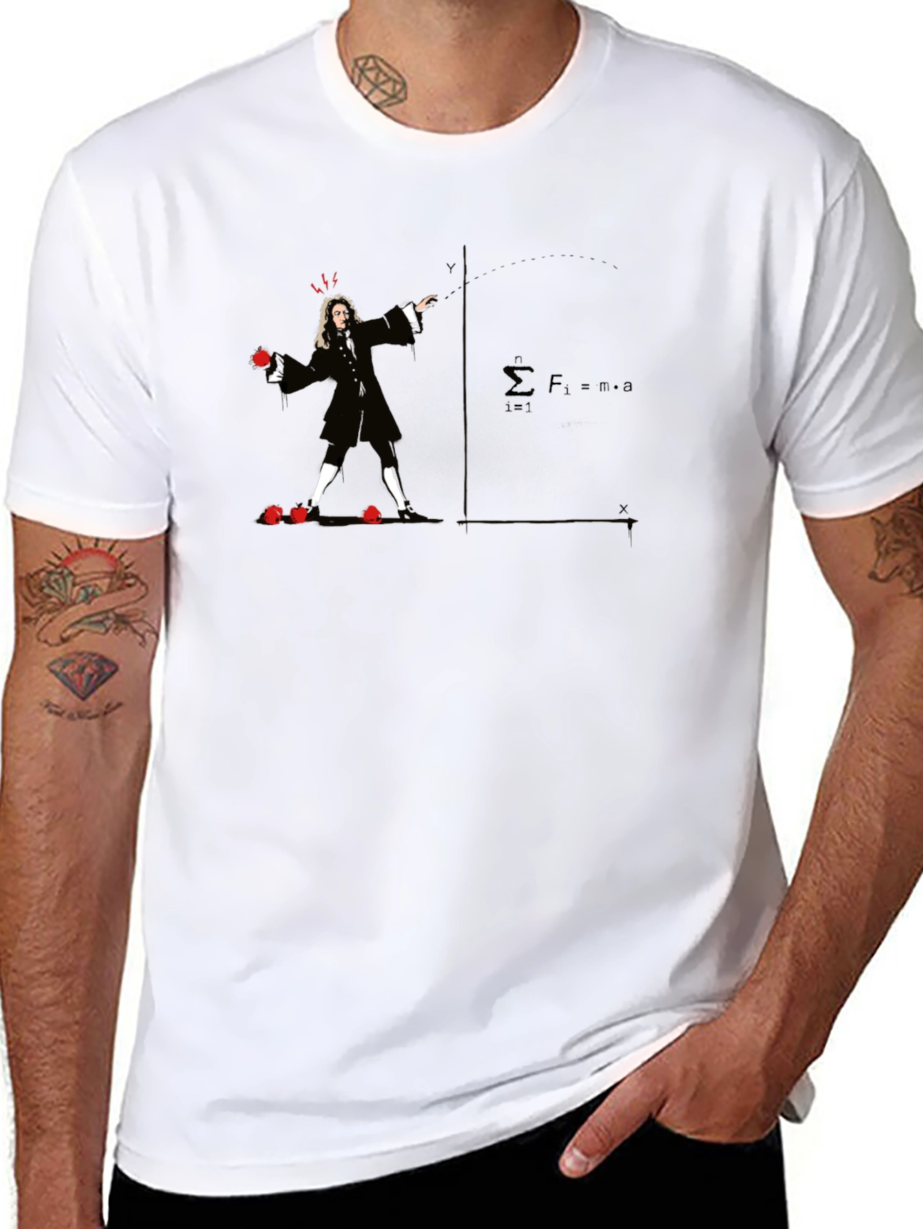 Newtons Apple Black T-Shirt