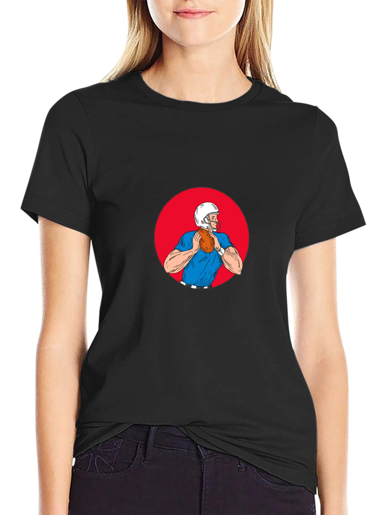 Football Quarterback Graphic T-Shirt
