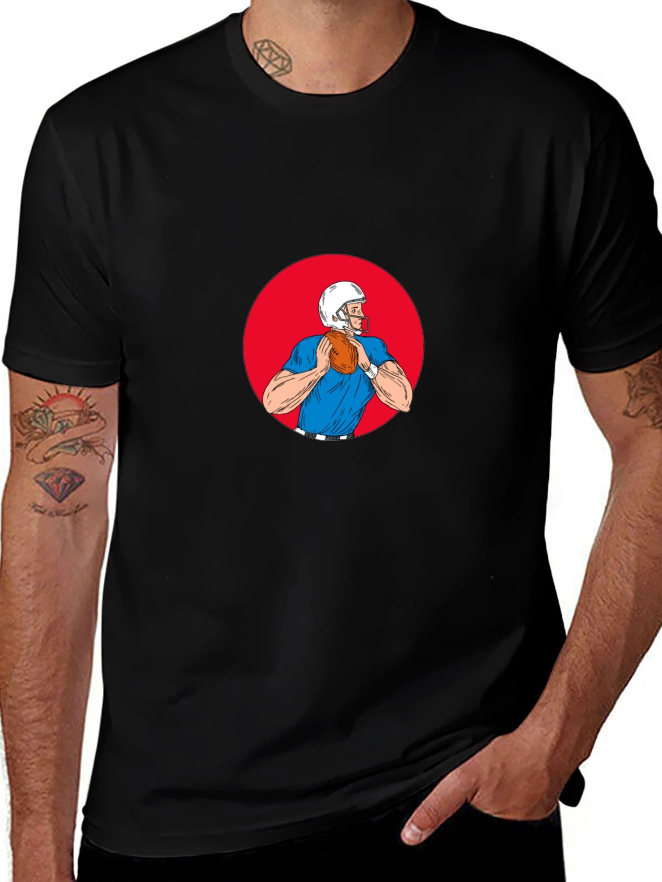 Football Quarterback Graphic T-Shirt