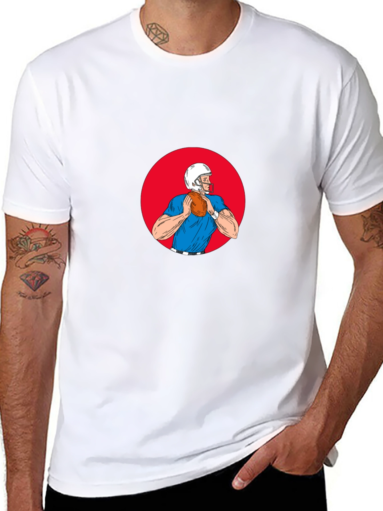 Football Quarterback Graphic T-Shirt
