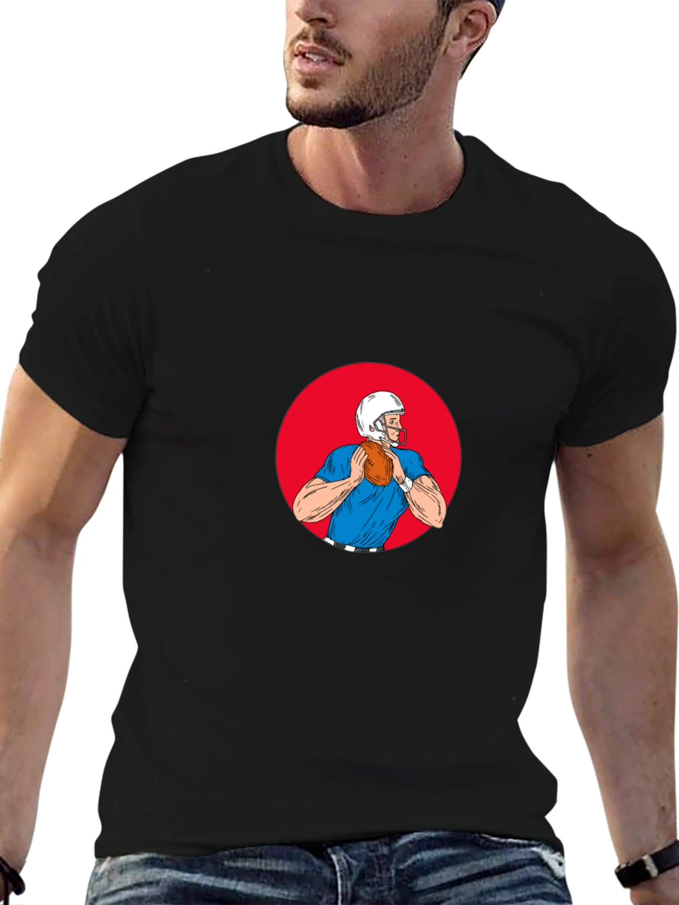 Football Quarterback Graphic T-Shirt