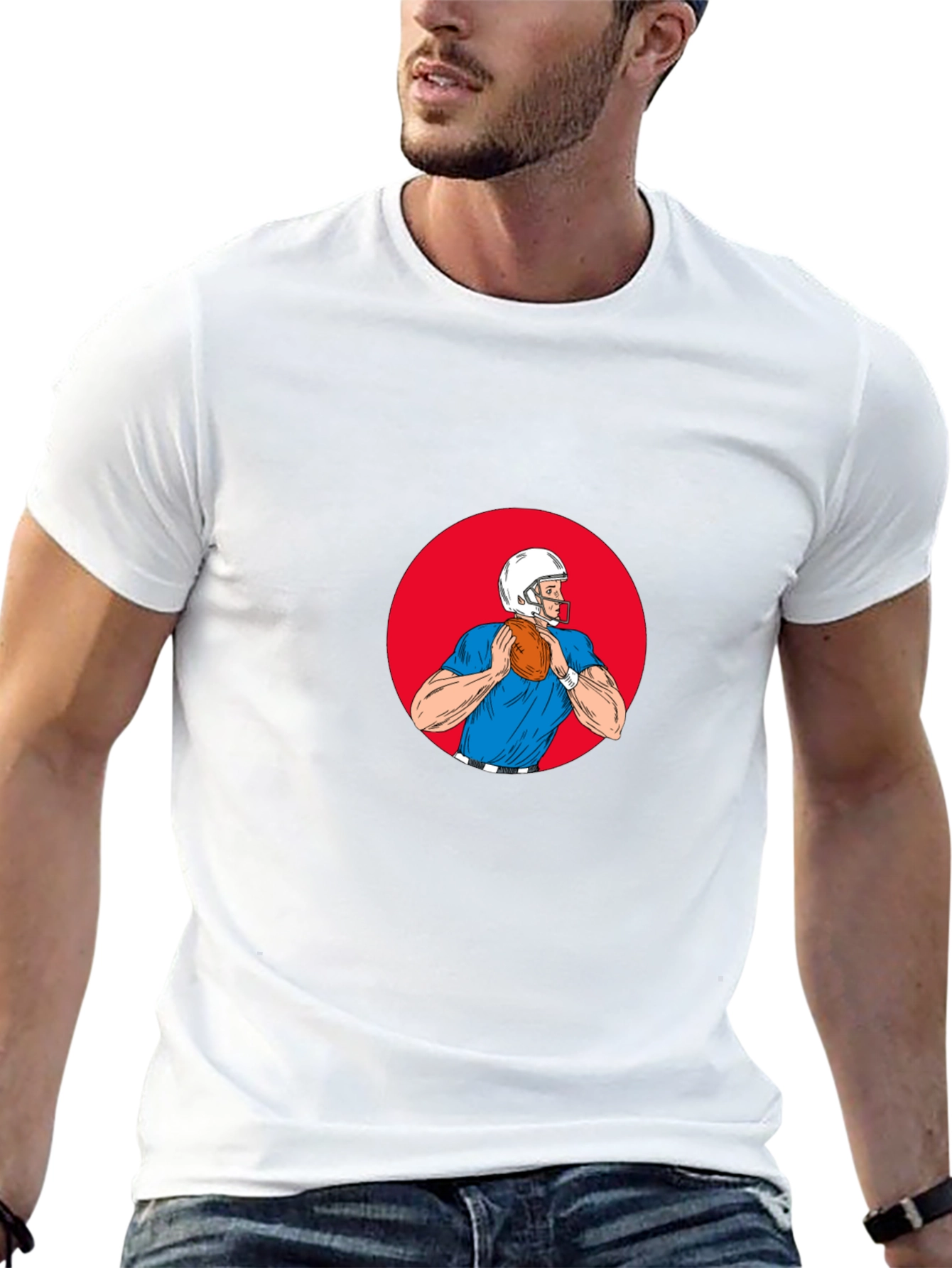 Football Quarterback Graphic T-Shirt
