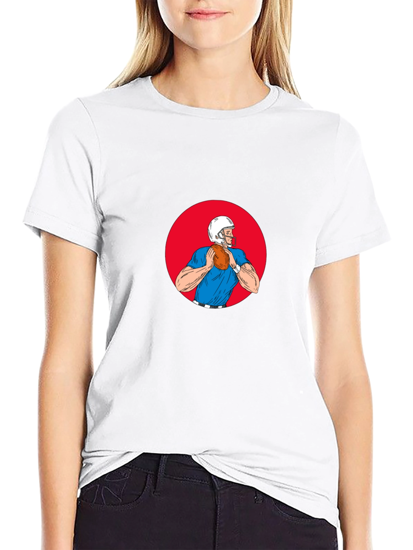 Football Quarterback Graphic T-Shirt