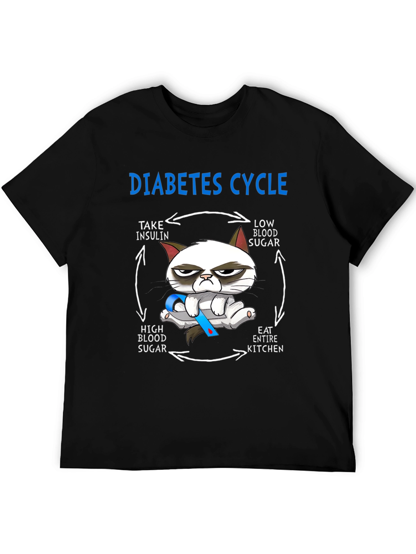 Diabetes Cycle Grumpy Cat T-Shirt