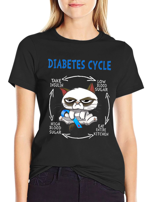 Diabetes Cycle Grumpy Cat T-Shirt