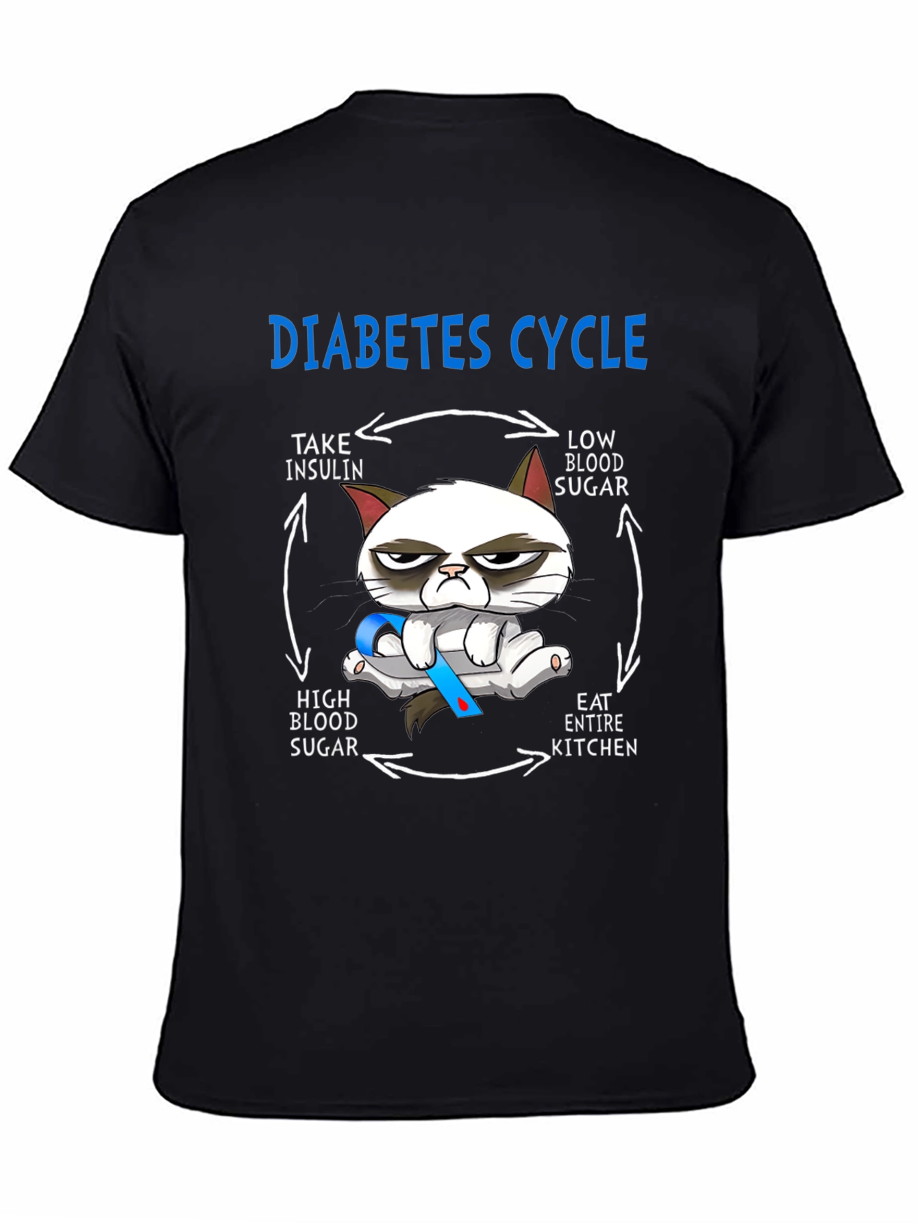 Diabetes Cycle Grumpy Cat T-Shirt