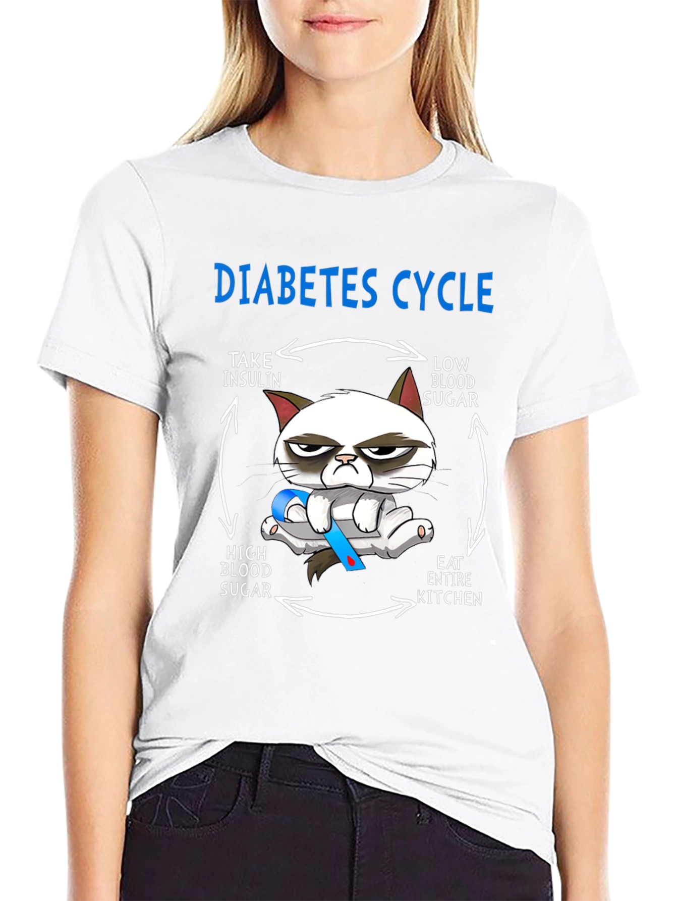 Diabetes Cycle Grumpy Cat T-Shirt