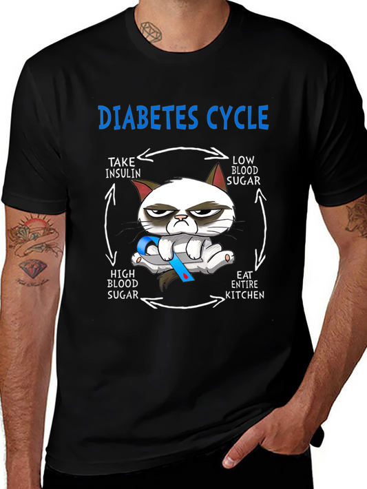 Diabetes Cycle Grumpy Cat T-Shirt