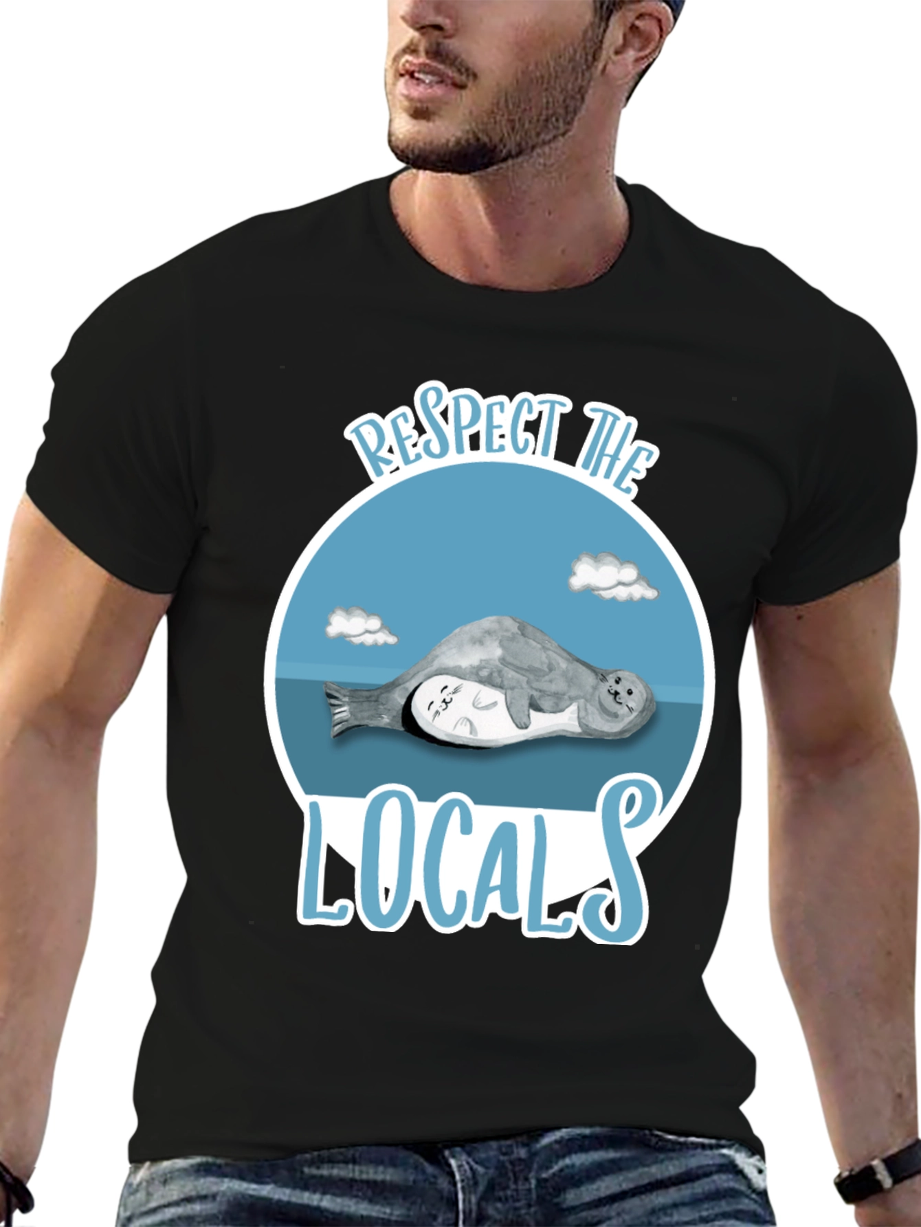 Respect the Locals Seal Graphic T-Shirt