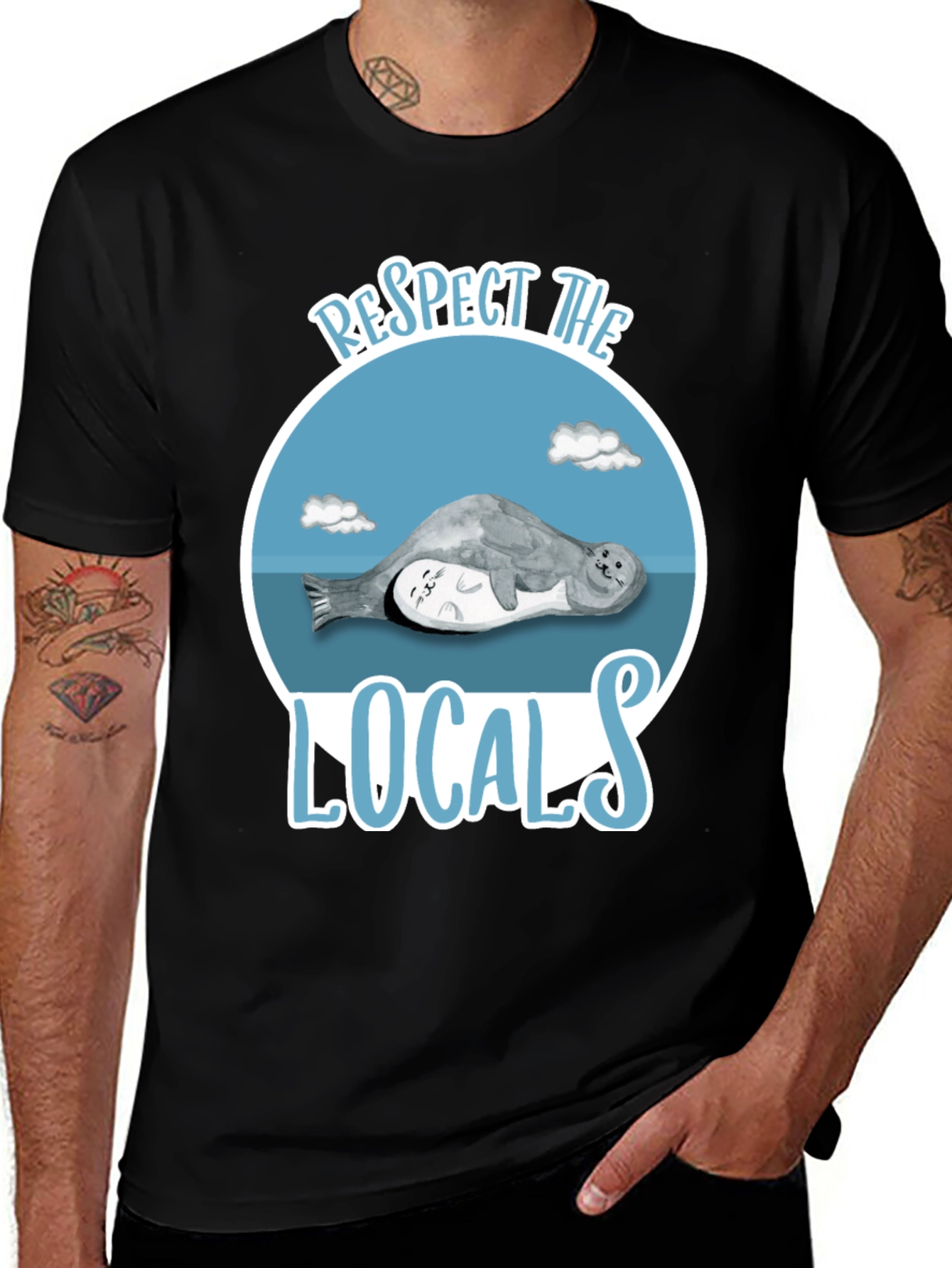 Respect the Locals Seal Graphic T-Shirt