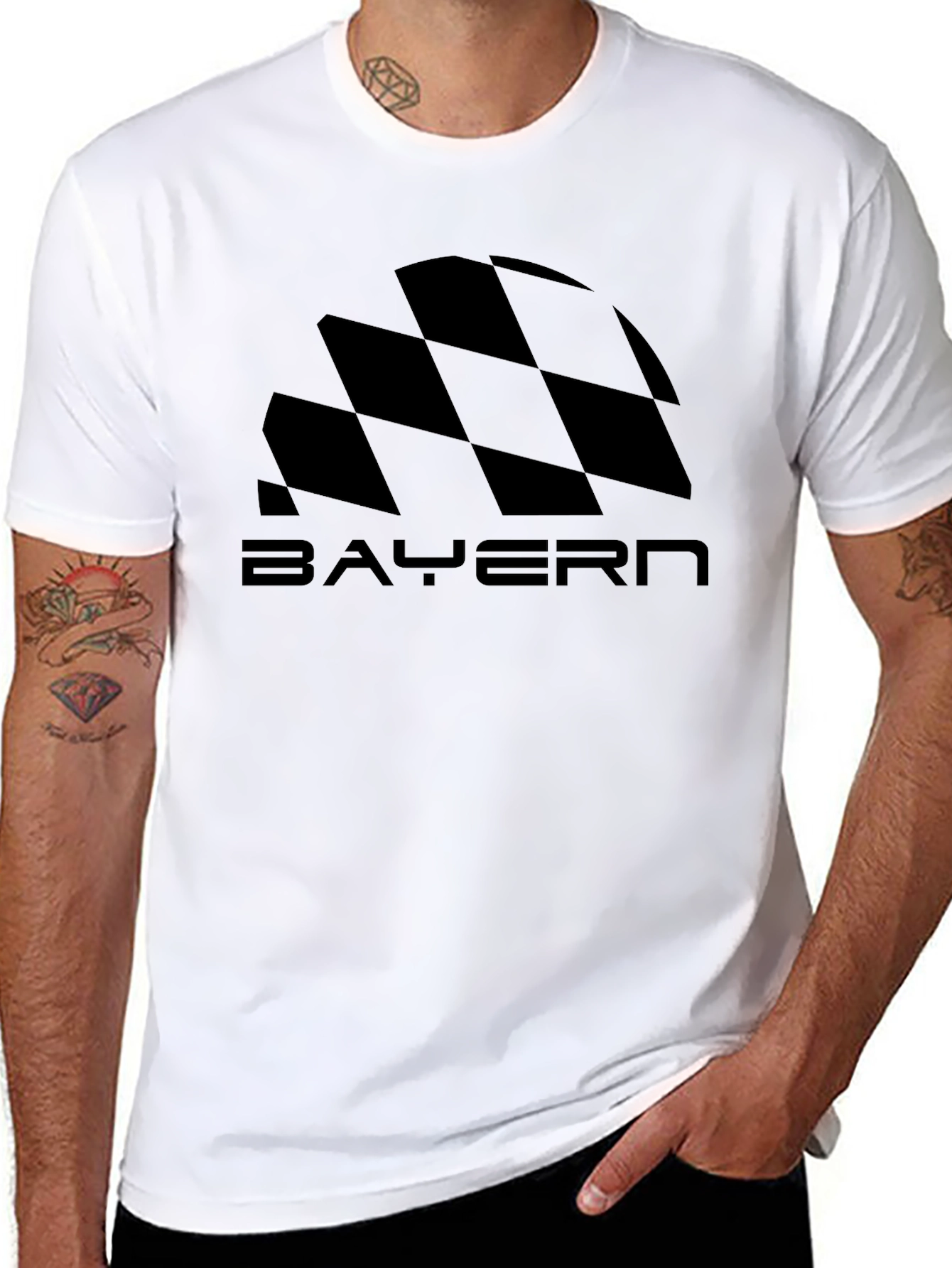 Bayern Black Graphic Tee for Men