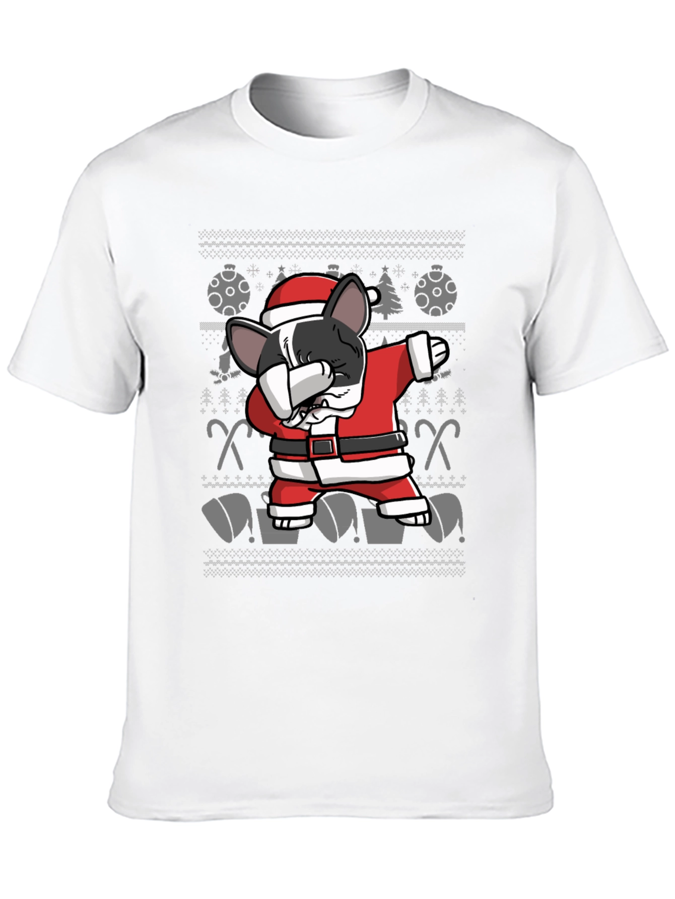 Dabbing Santa Dog Christmas Ugly Sweater T-Shirt