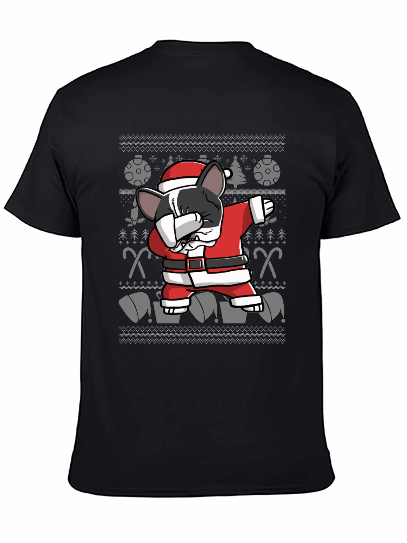 Dabbing Santa Dog Christmas Ugly Sweater T-Shirt