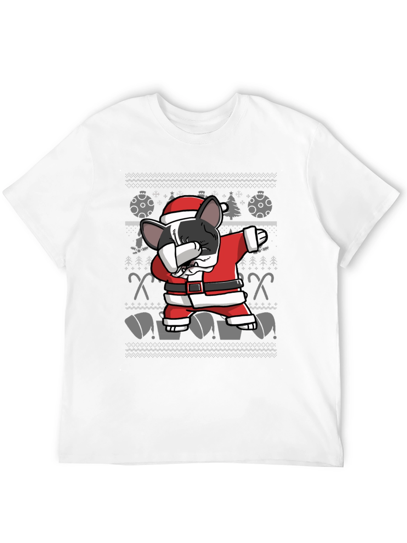 Dabbing Santa Dog Christmas Ugly Sweater T-Shirt