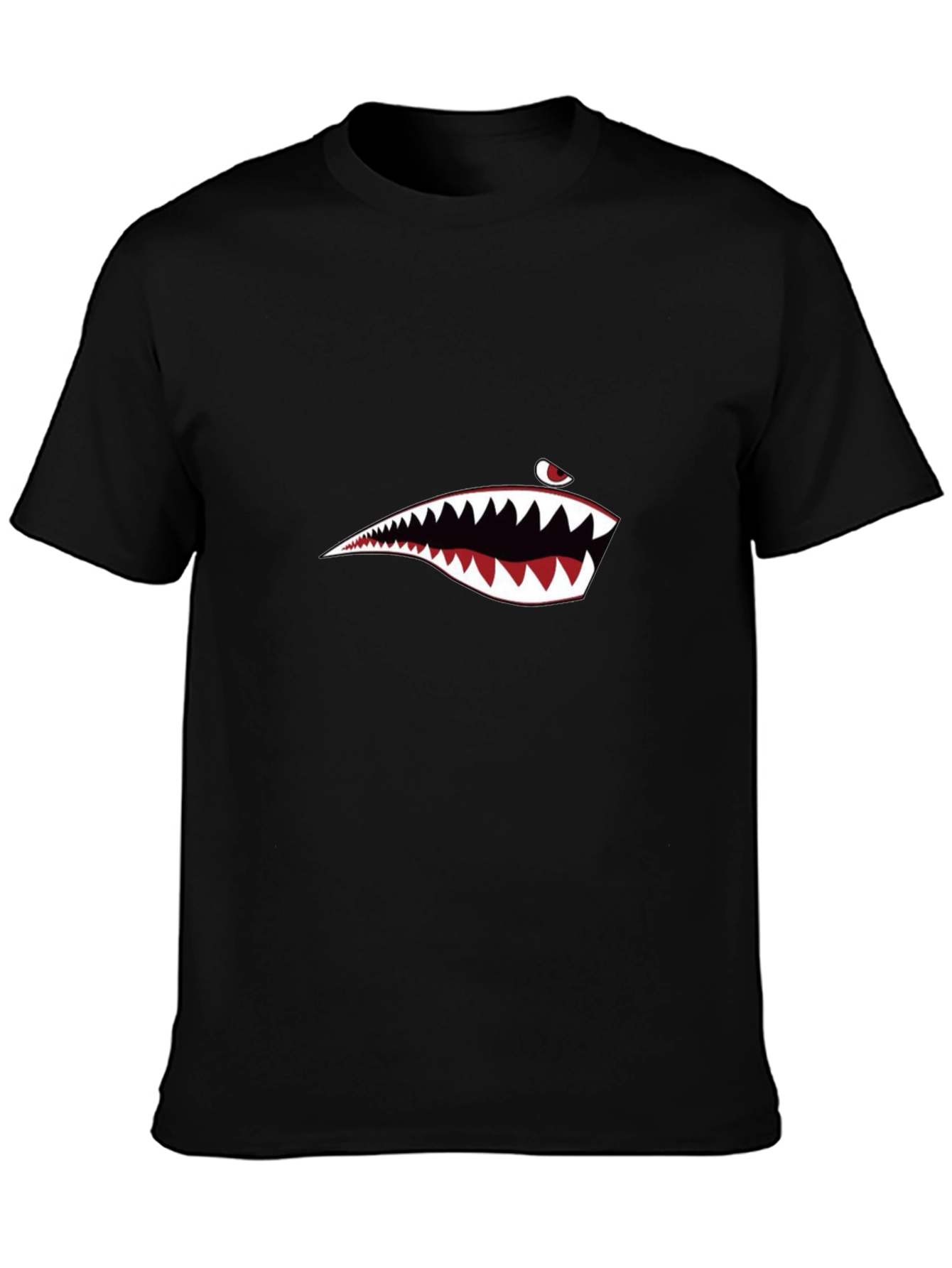 Shark Mouth Graphic Tee - Mens Black T-Shirt