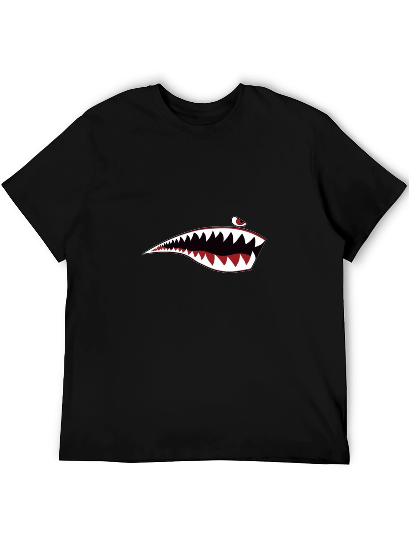 Shark Mouth Graphic Tee - Mens Black T-Shirt