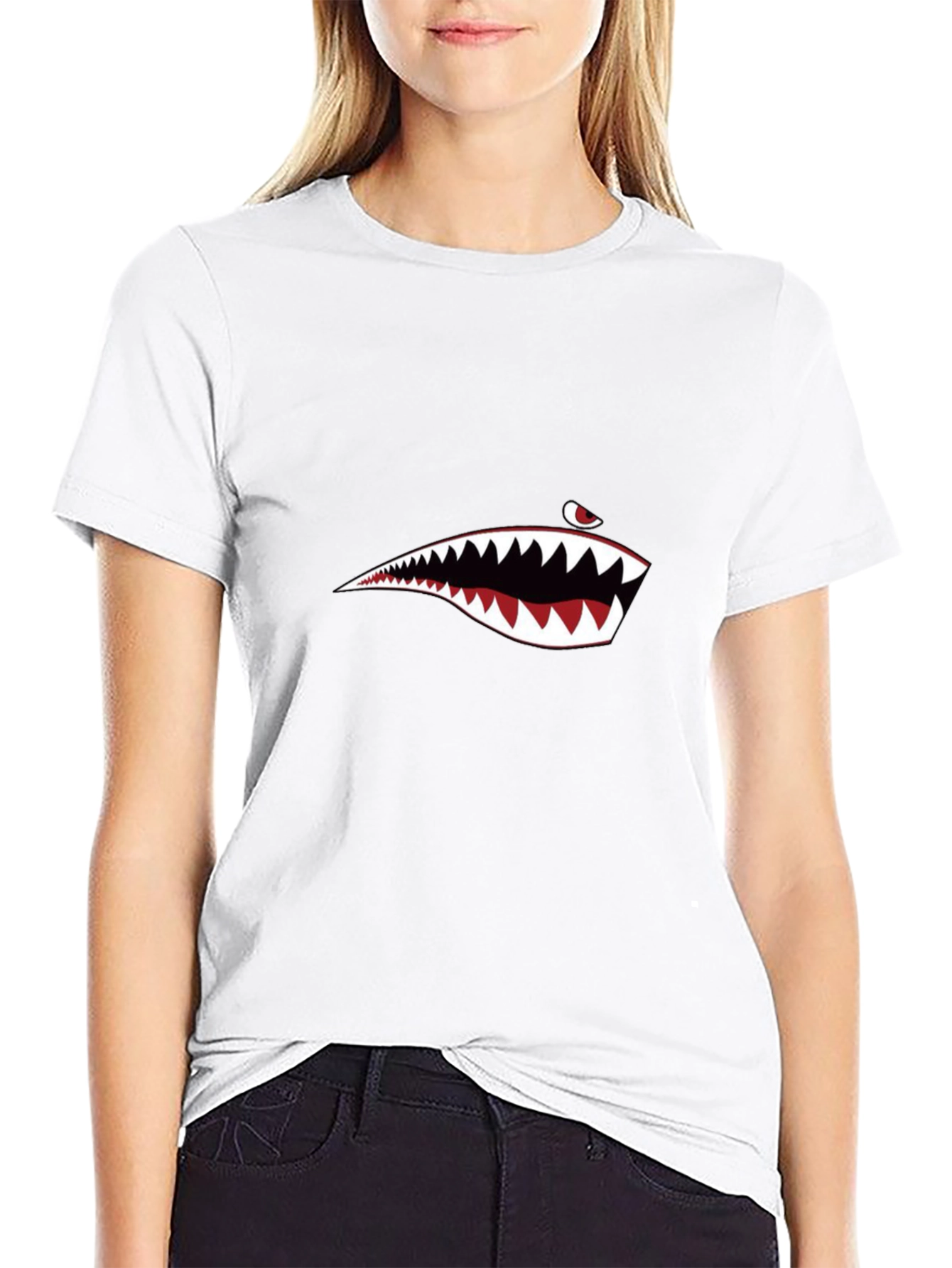 Shark Mouth Graphic Tee - Mens Black T-Shirt