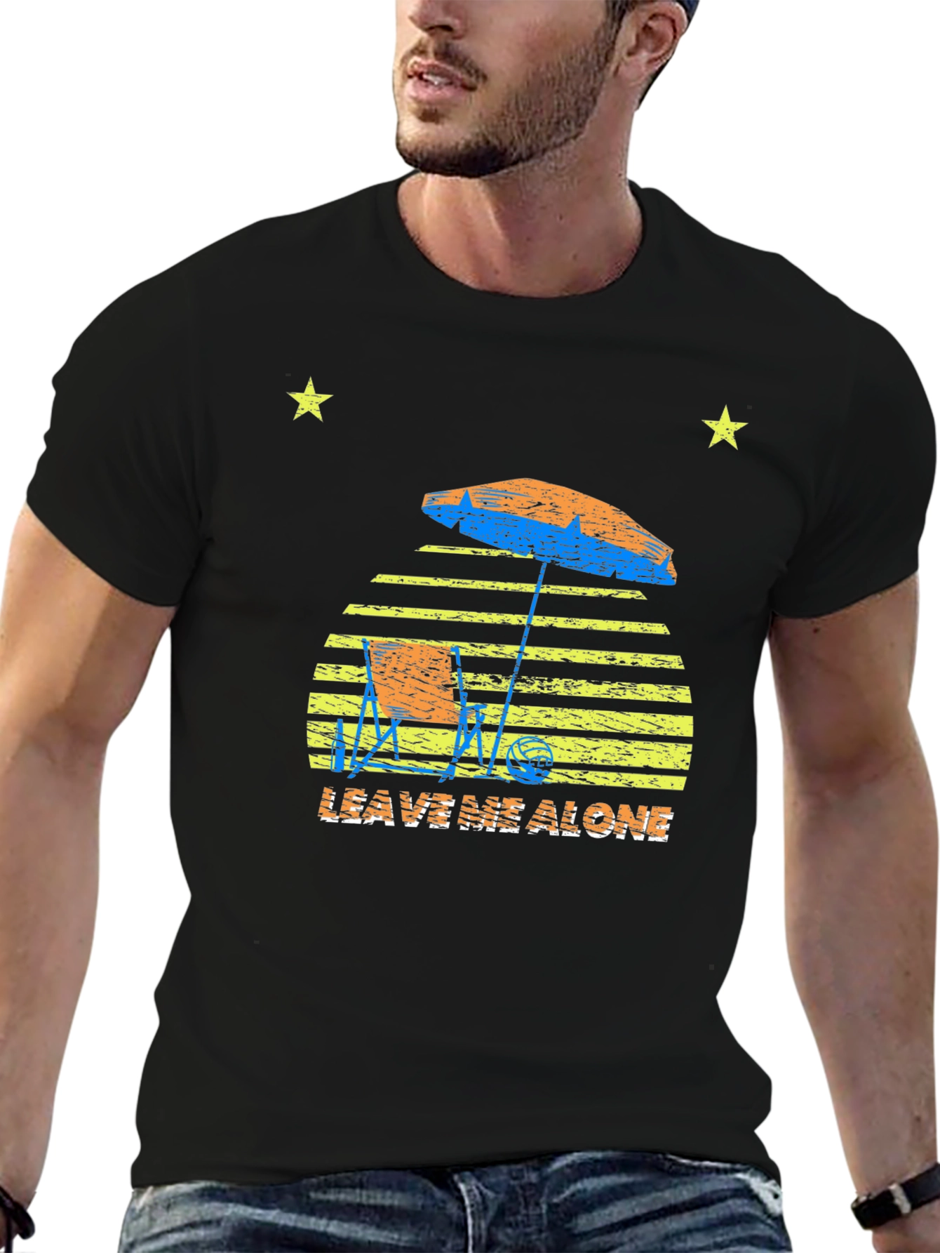 Retro Beach Leave Me Alone Graphic T-Shirt
