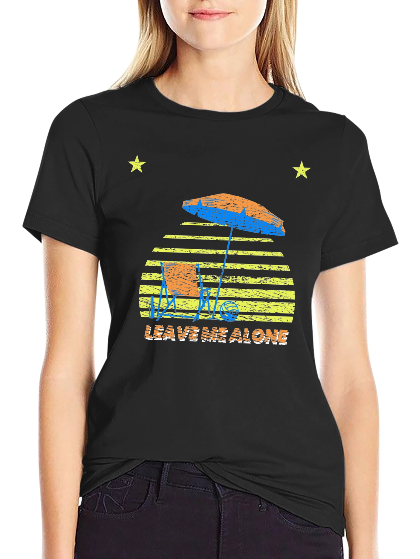 Retro Beach Leave Me Alone Graphic T-Shirt