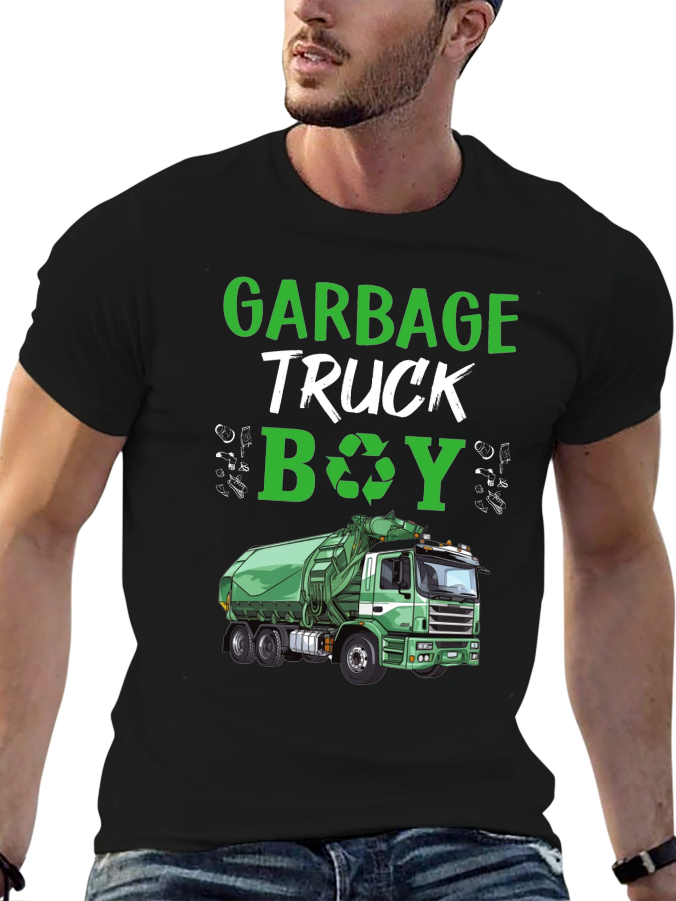 Garbage Truck Boy T-Shirt - Recycling Tee