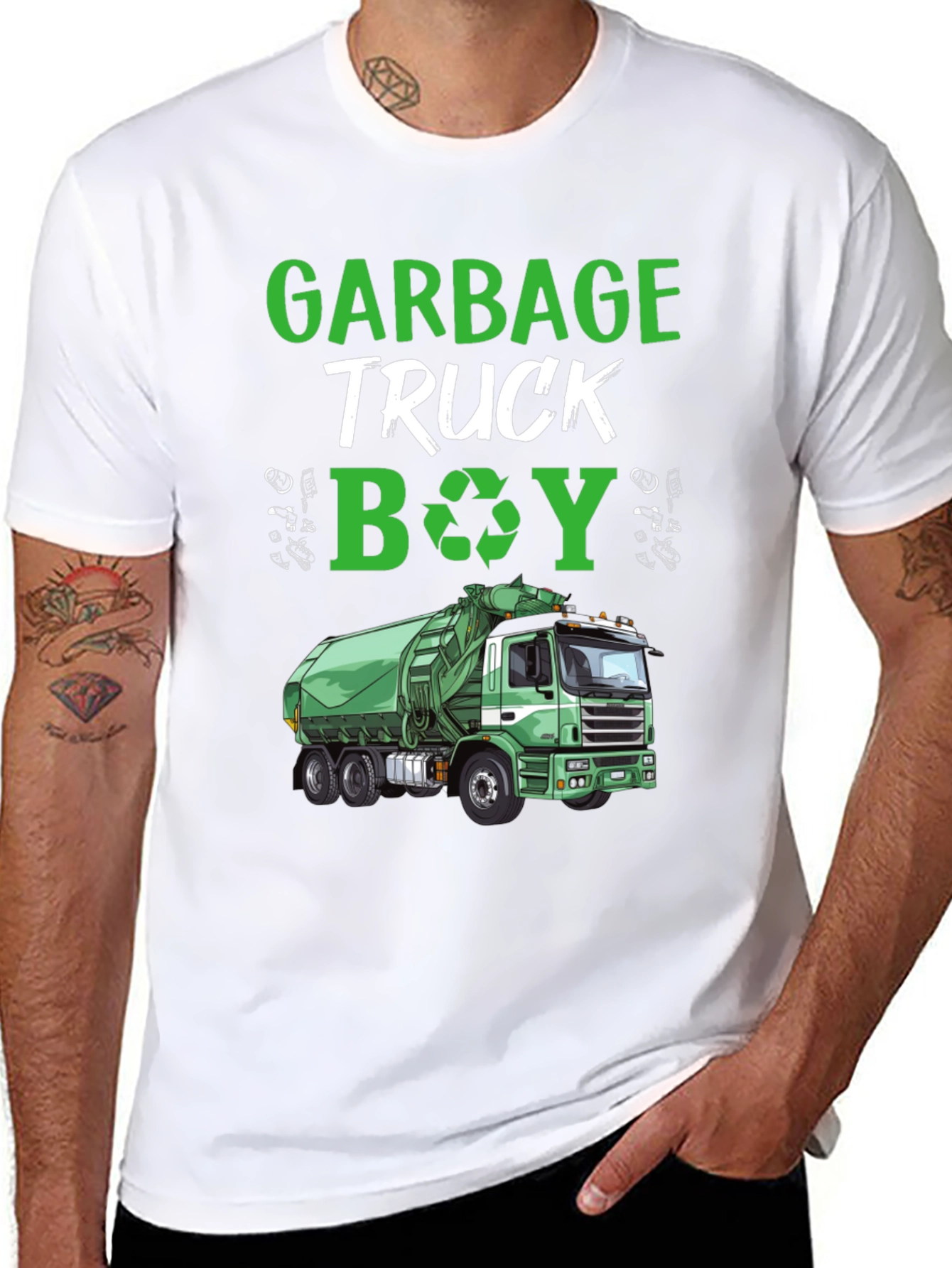 Garbage Truck Boy T-Shirt - Recycling Tee