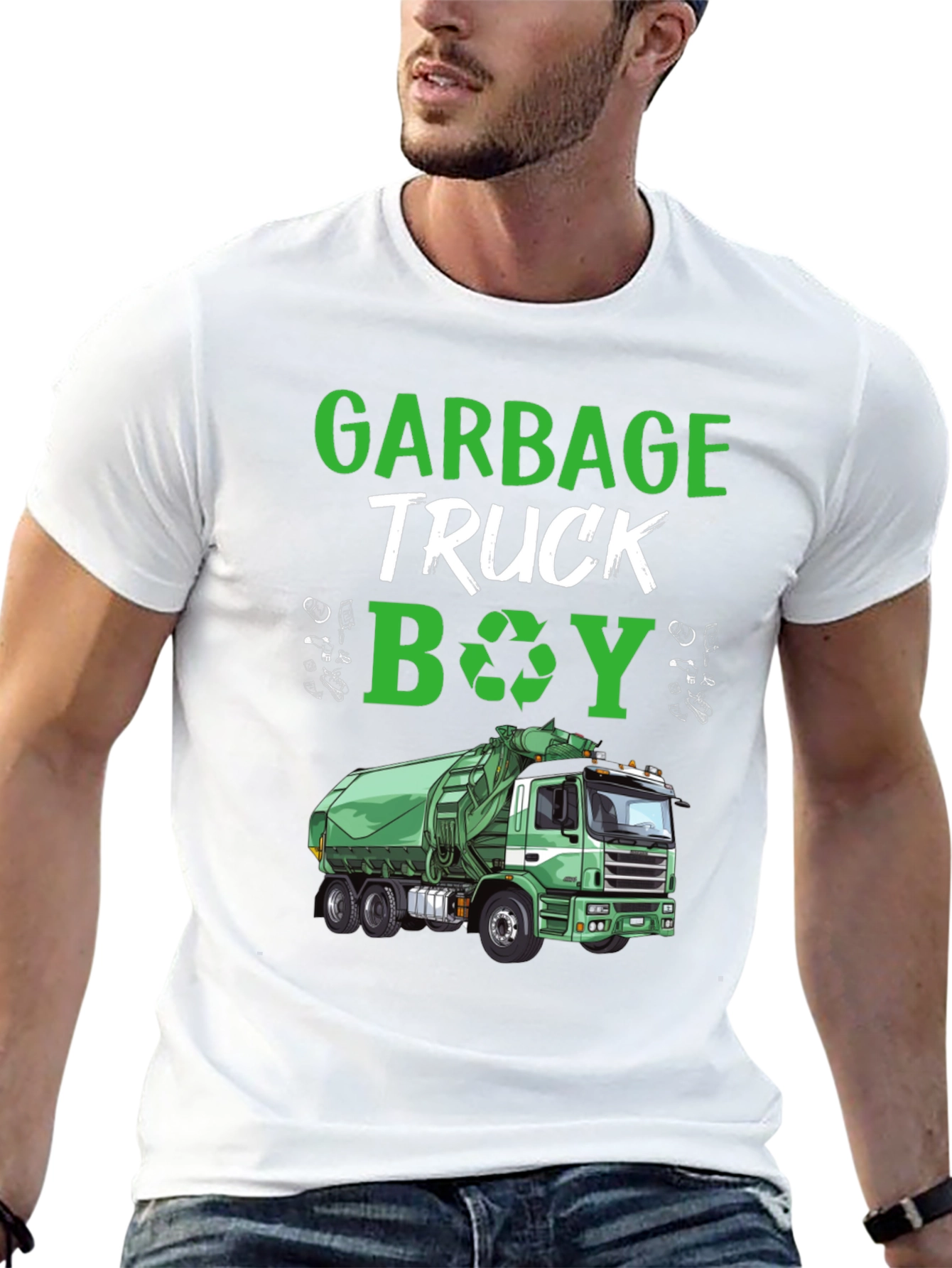 Garbage Truck Boy T-Shirt - Recycling Tee