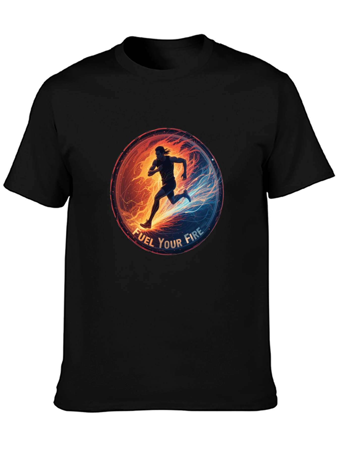 Fuel Your Fire Running Graphic Tee - Black