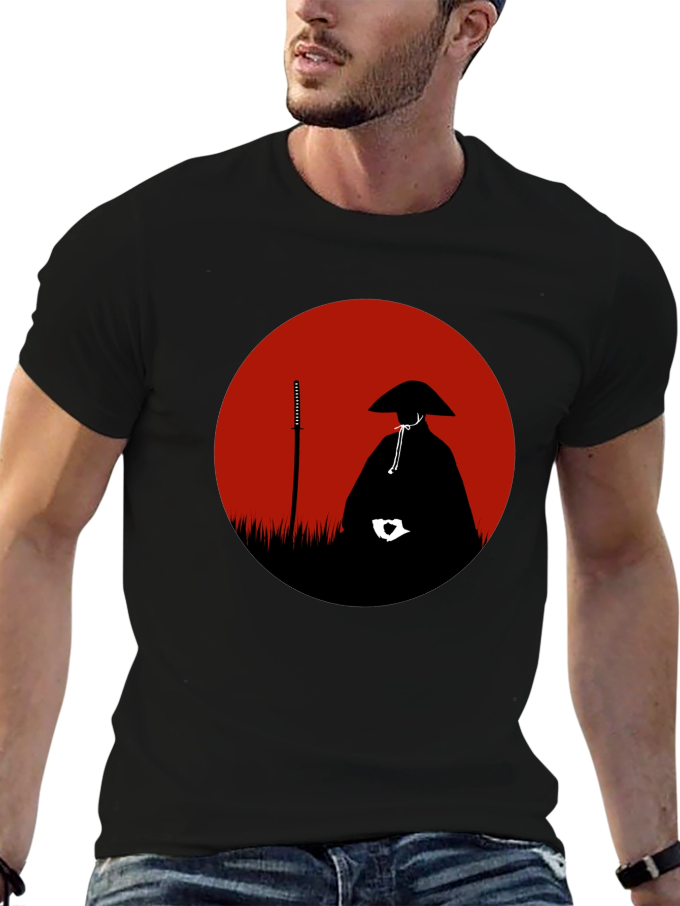 Samurai Silhouette T-Shirt - Martial Arts Graphic Tee