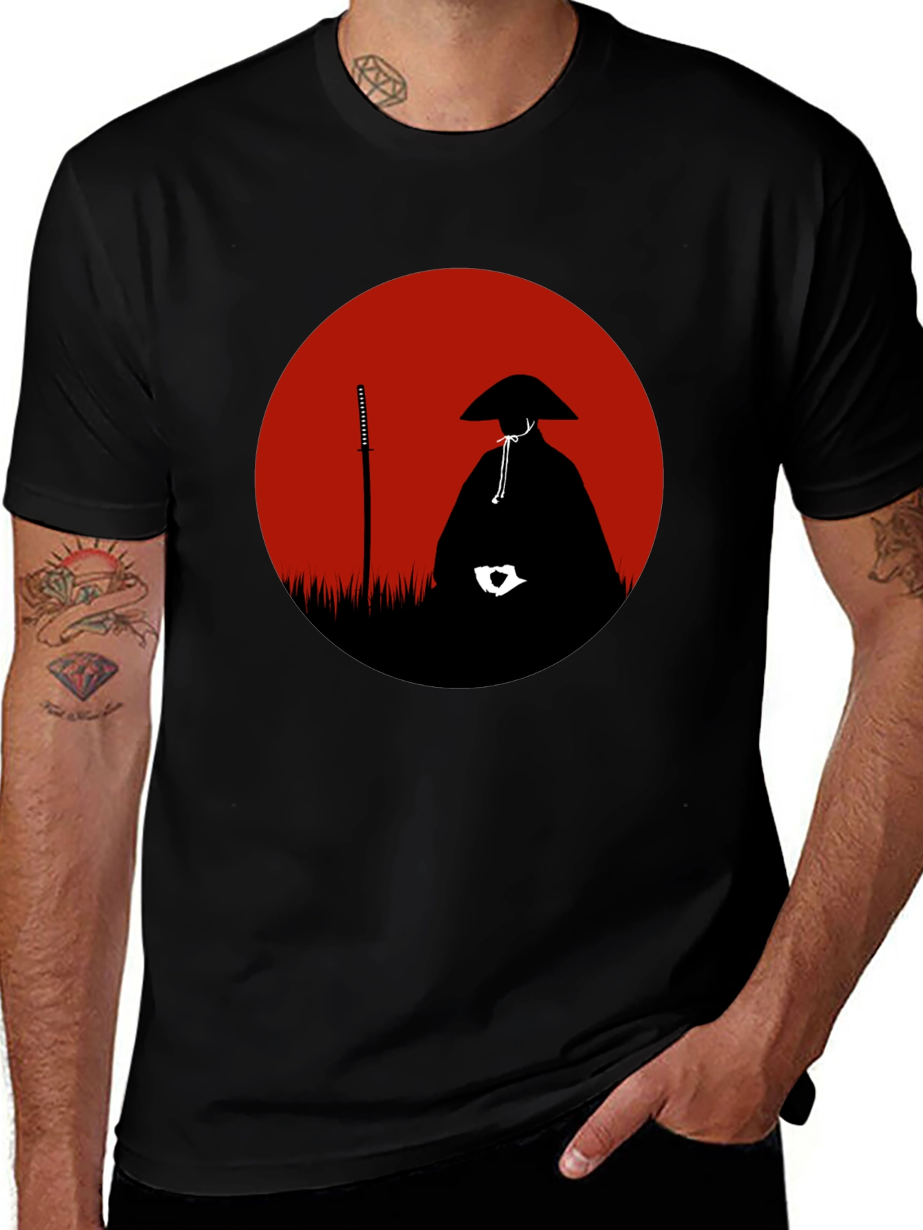Samurai Silhouette T-Shirt - Martial Arts Graphic Tee