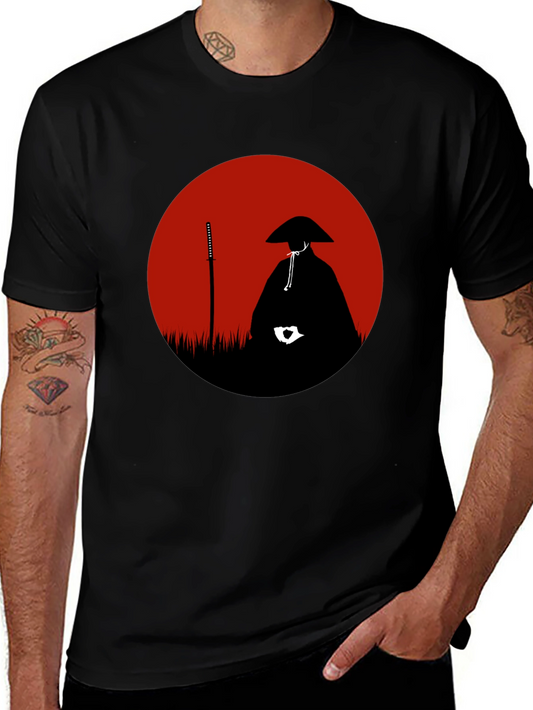 Samurai Silhouette T-Shirt - Martial Arts Graphic Tee