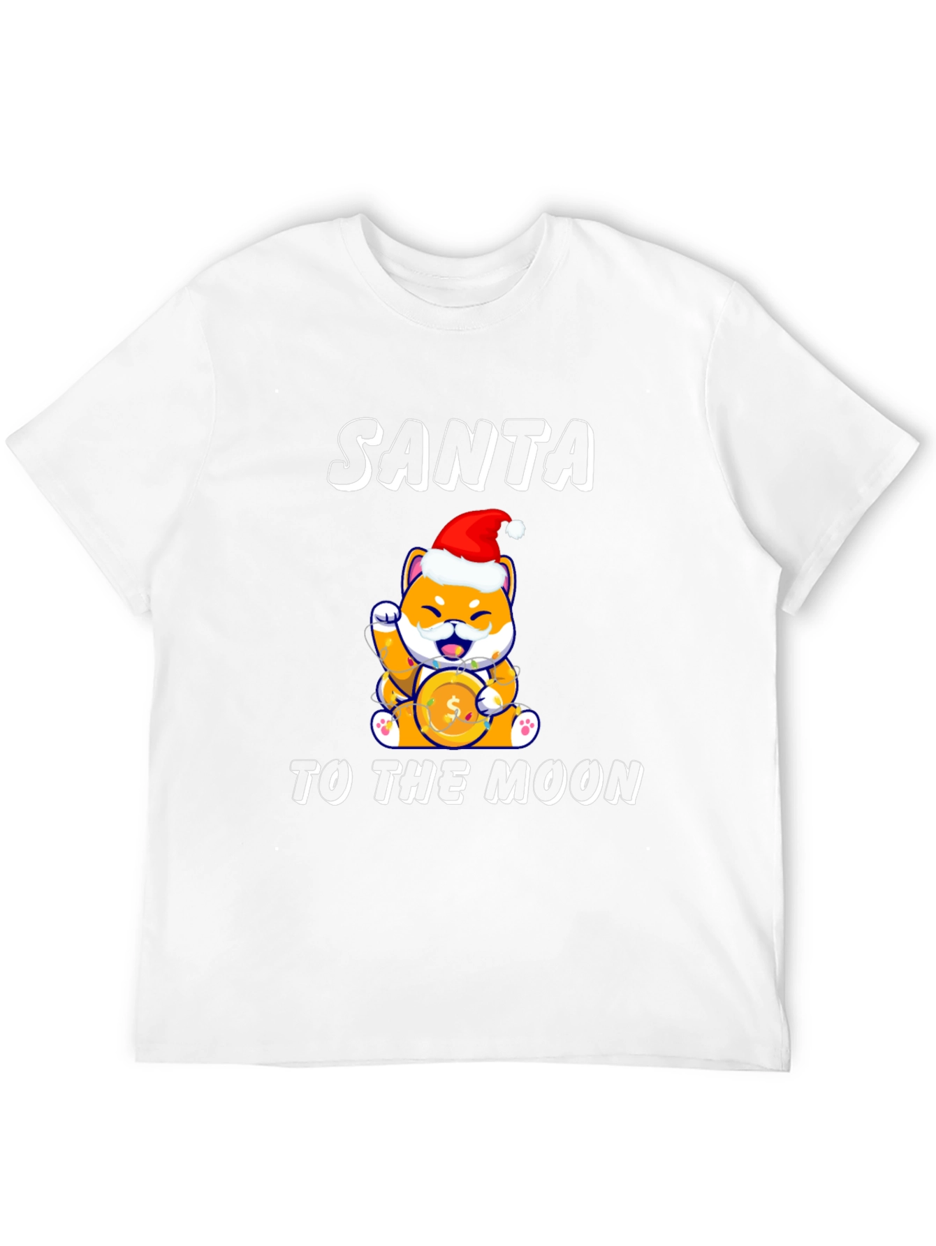 Santa Shiba Inu Doge To The Moon T-Shirt