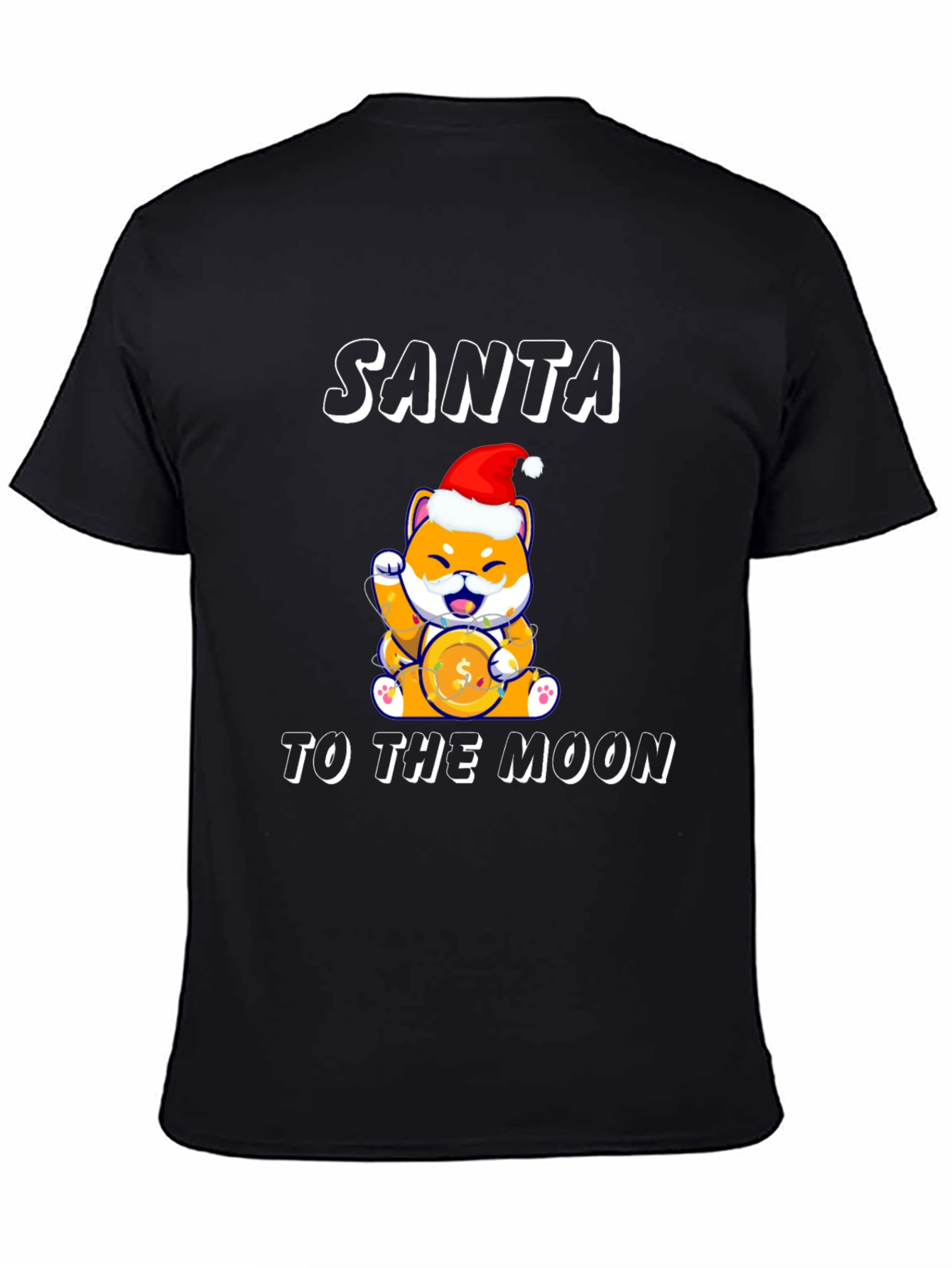 Santa Shiba Inu Doge To The Moon T-Shirt