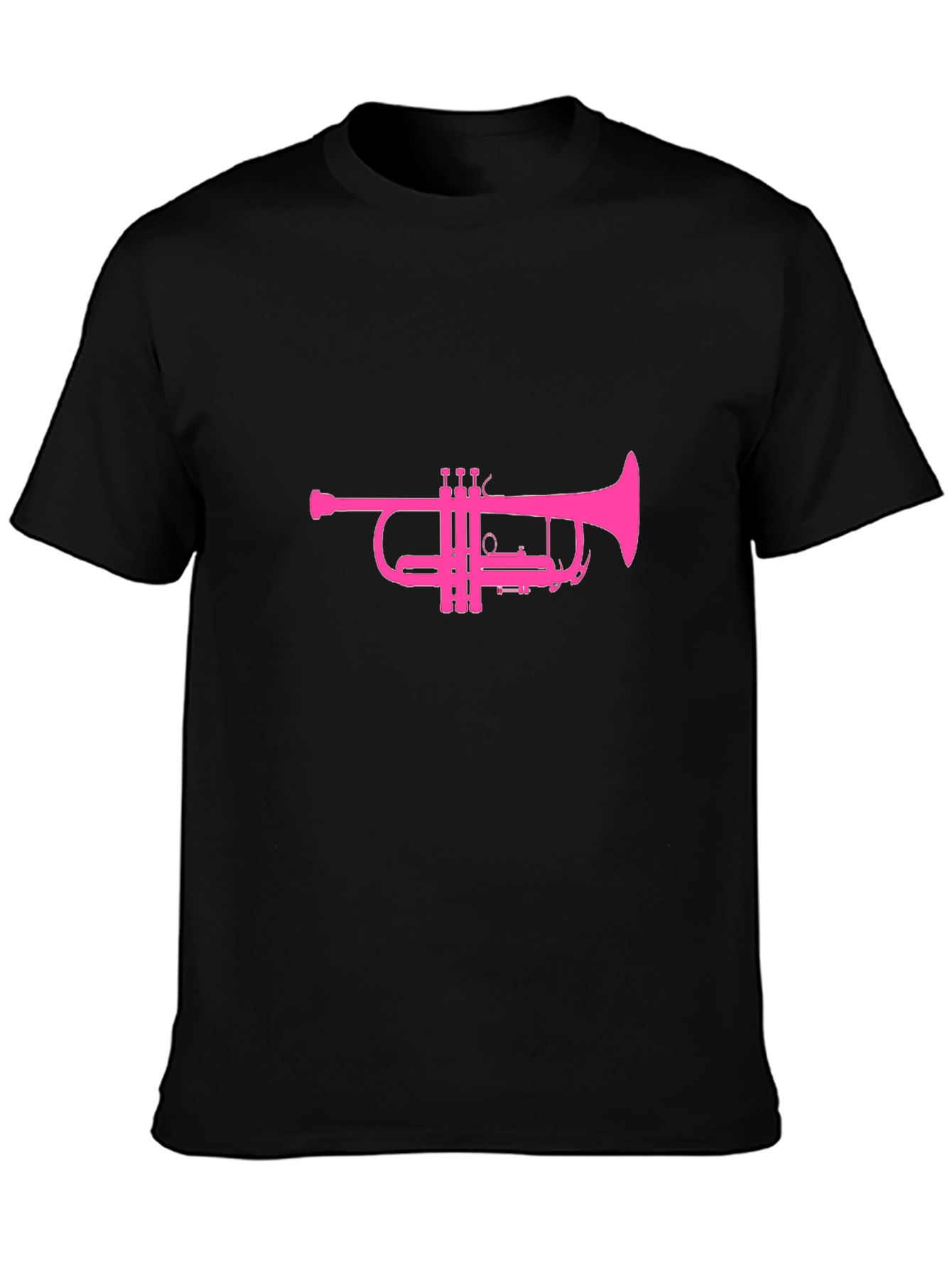 Trumpet Graphic T-Shirt - Black Cotton Tee
