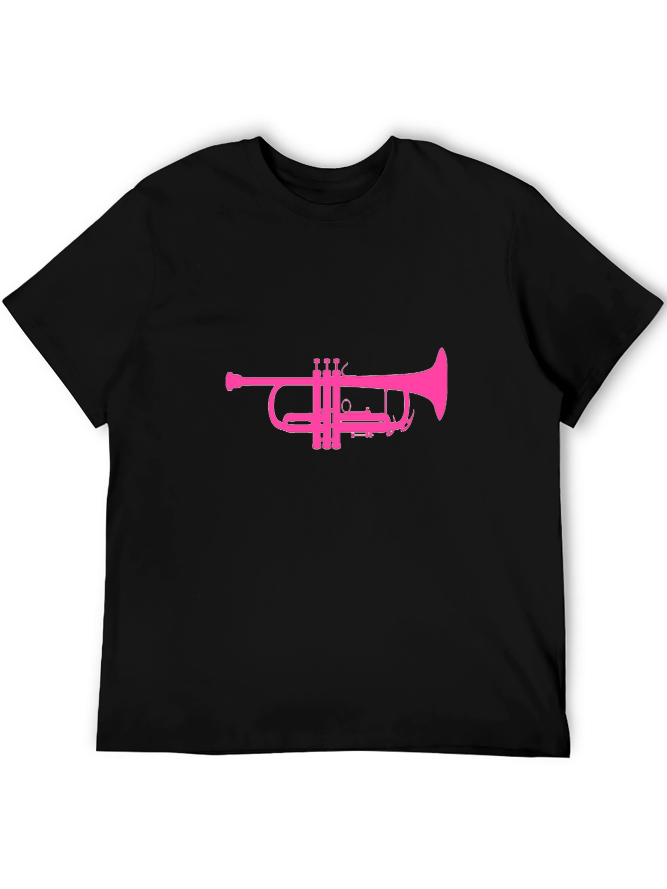 Trumpet Graphic T-Shirt - Black Cotton Tee