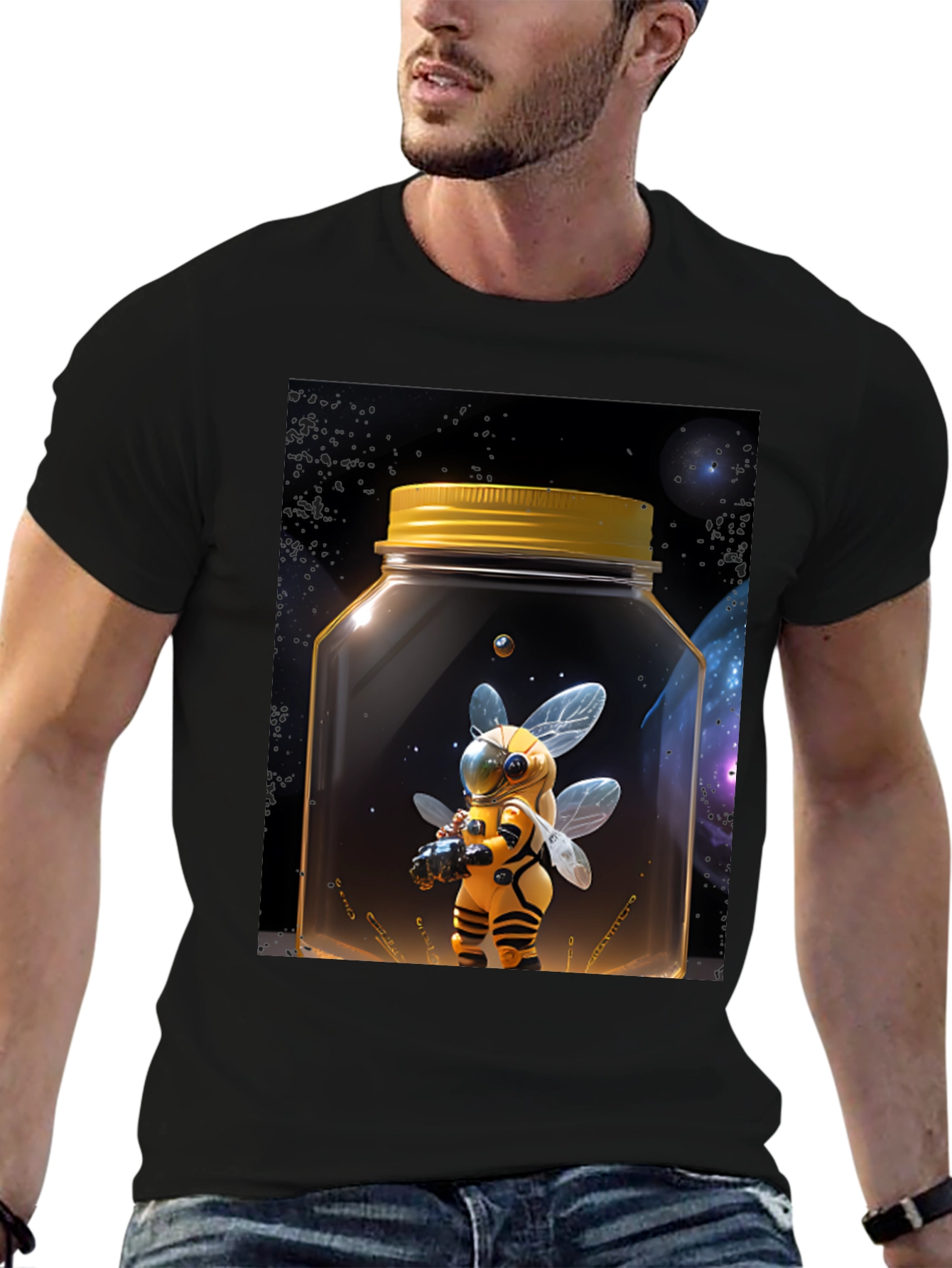 Bee Astronaut Graphic Tee - Space Honey Jar