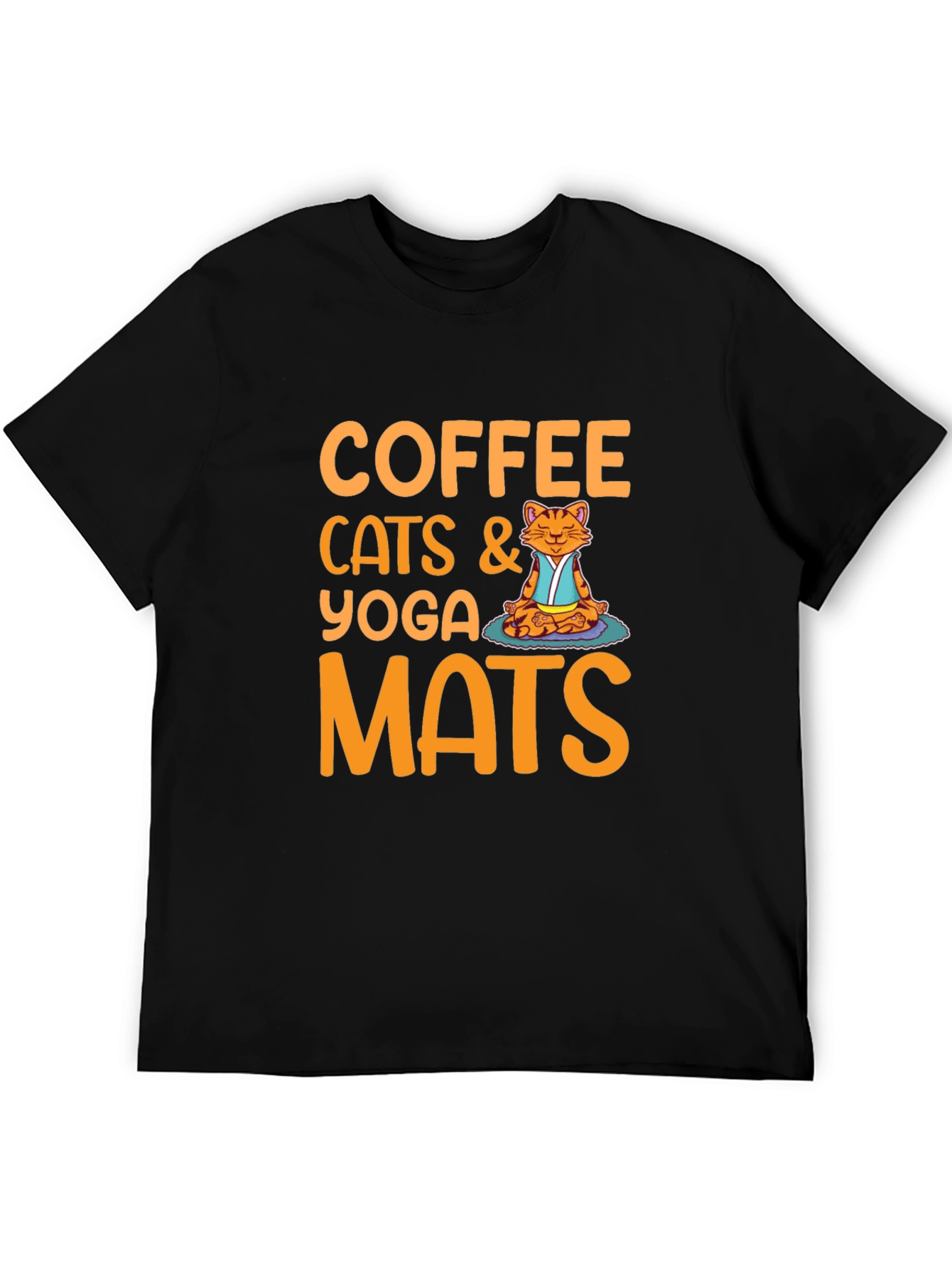 Coffee Cats Yoga Mats Graphic T-Shirt