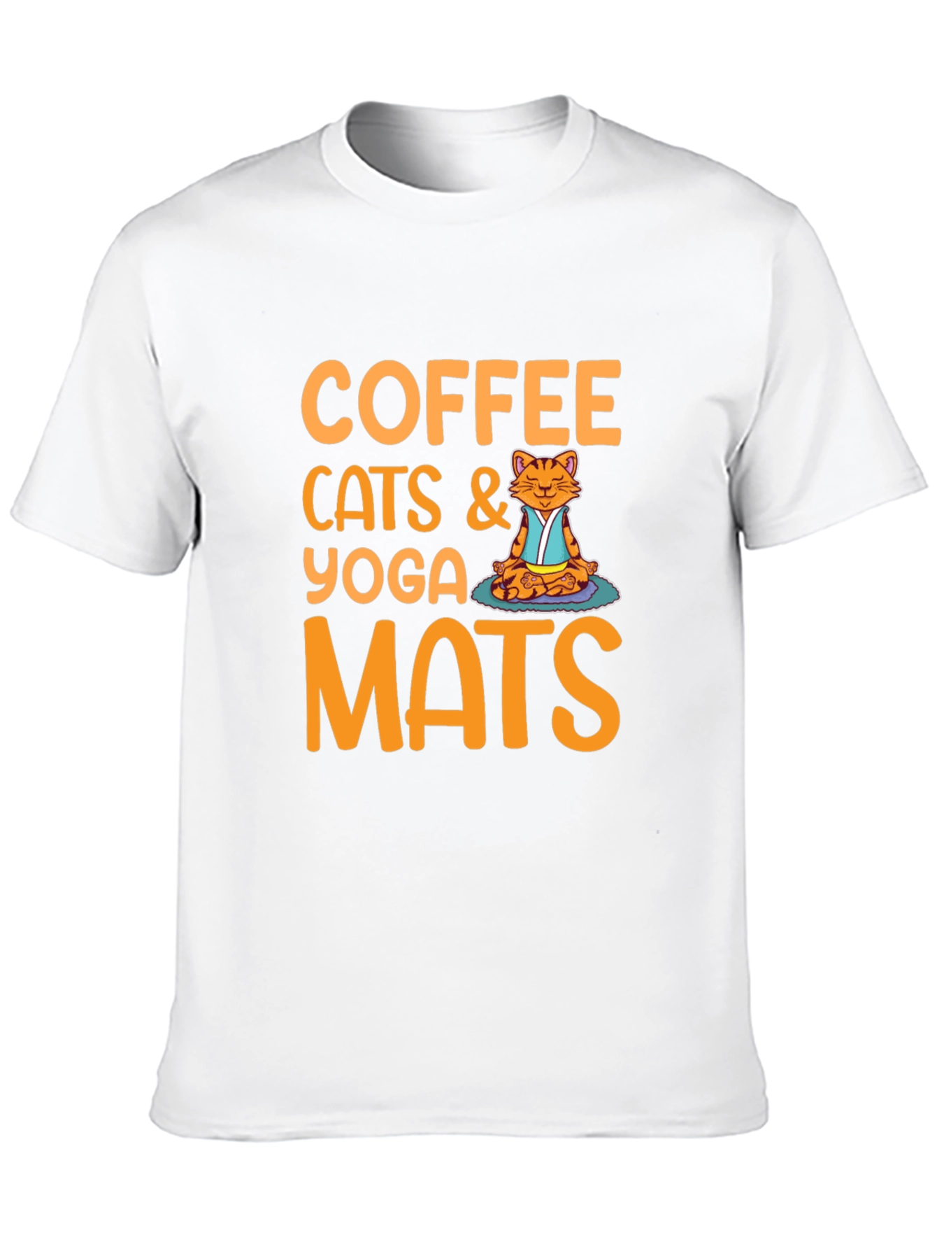 Coffee Cats Yoga Mats Graphic T-Shirt