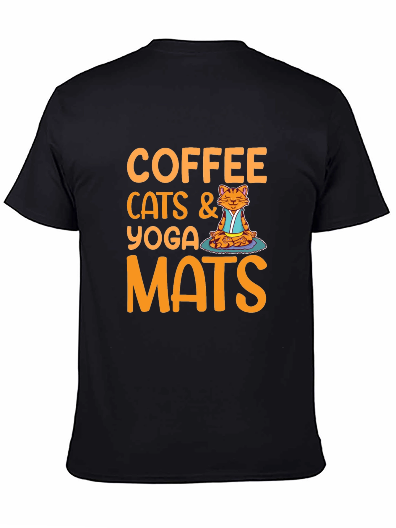 Coffee Cats Yoga Mats Graphic T-Shirt