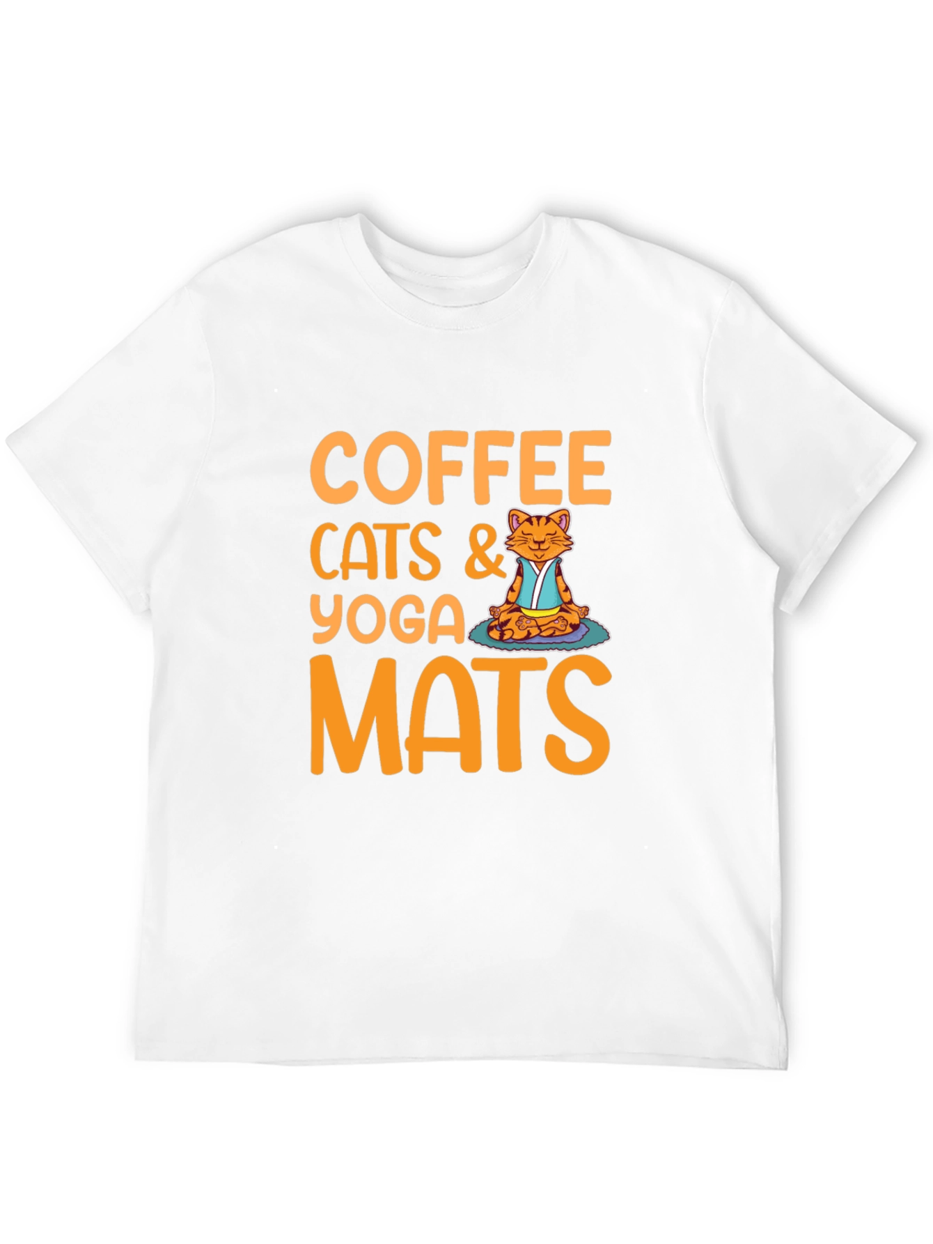 Coffee Cats Yoga Mats Graphic T-Shirt