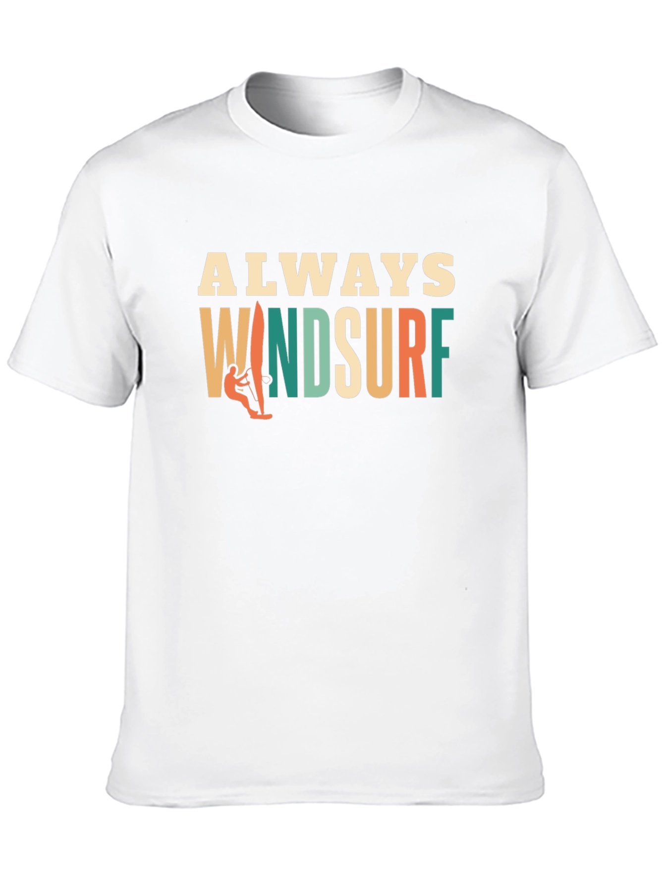 Always Windsurf Graphic Tee - Black Cotton T-Shirt