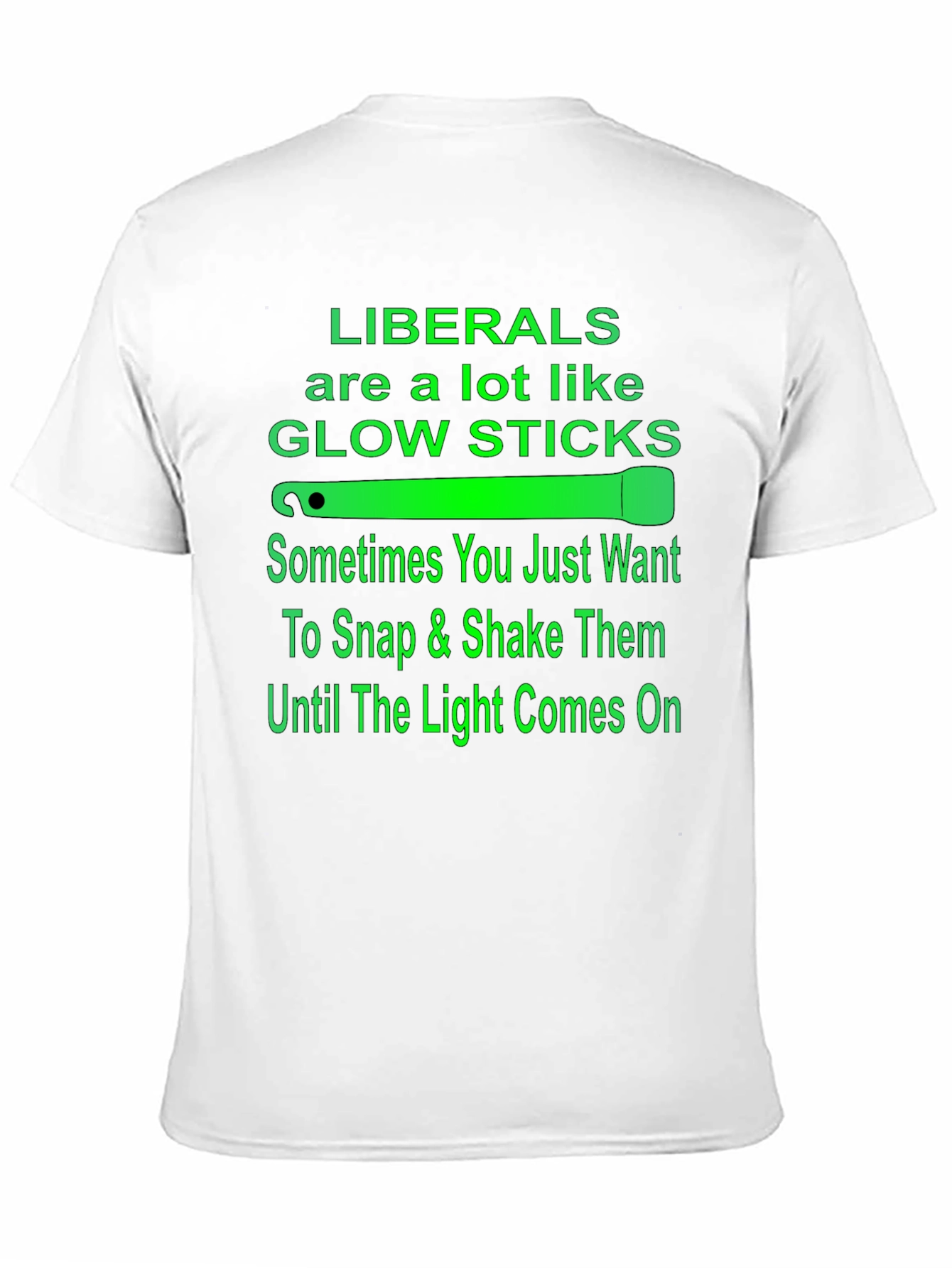 Liberals Glow Sticks Black Graphic T-Shirt