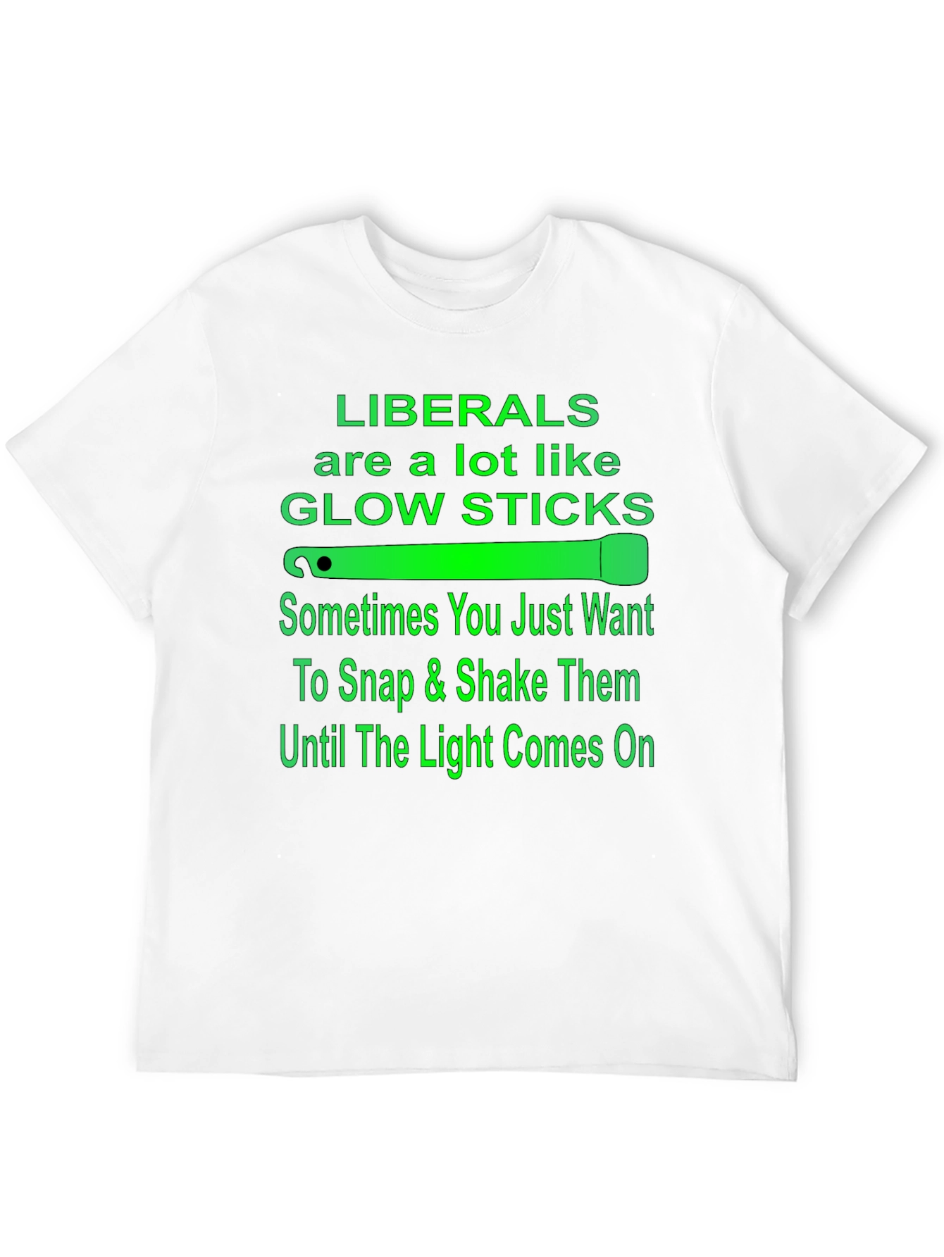 Liberals Glow Sticks Black Graphic T-Shirt