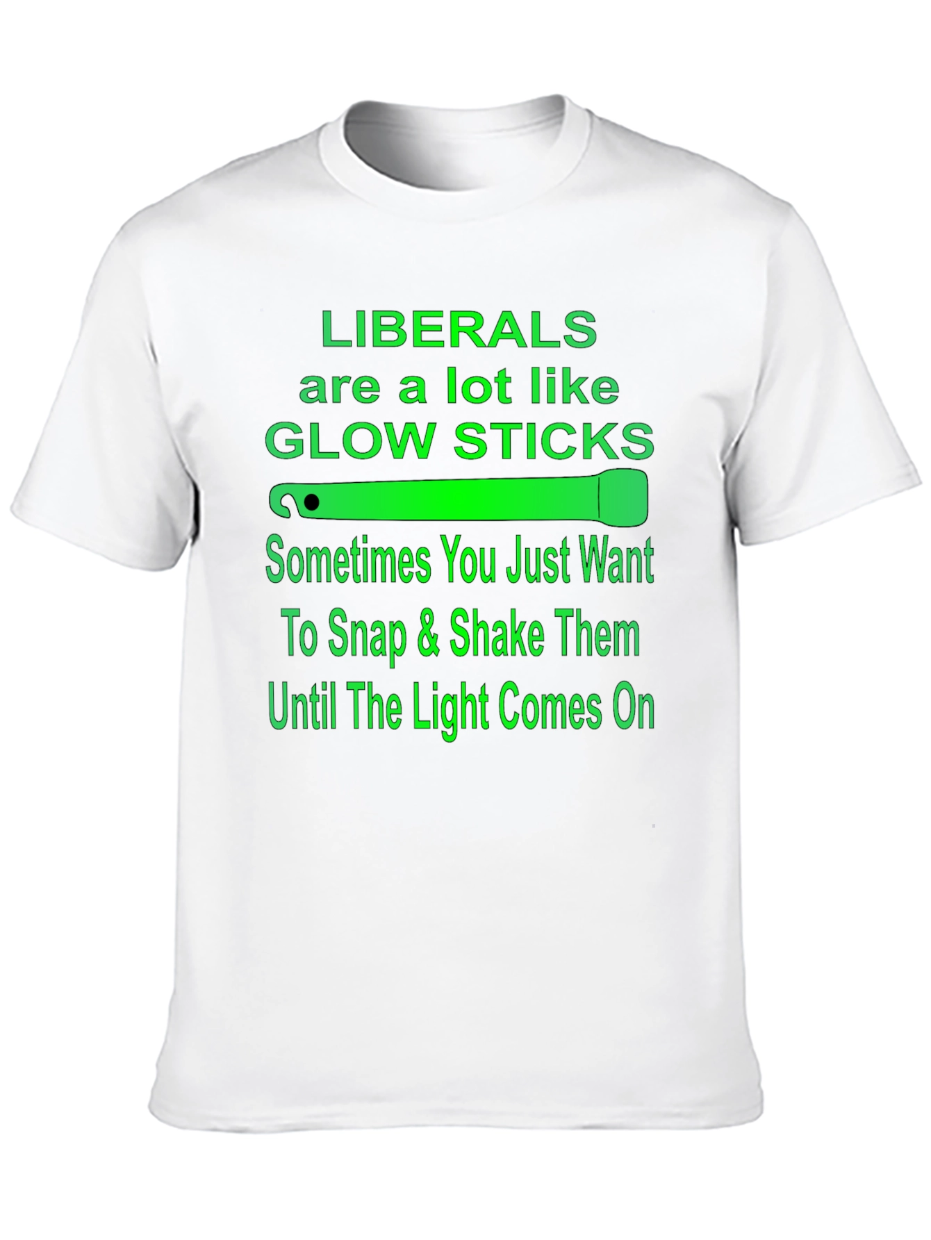 Liberals Glow Sticks Black Graphic T-Shirt