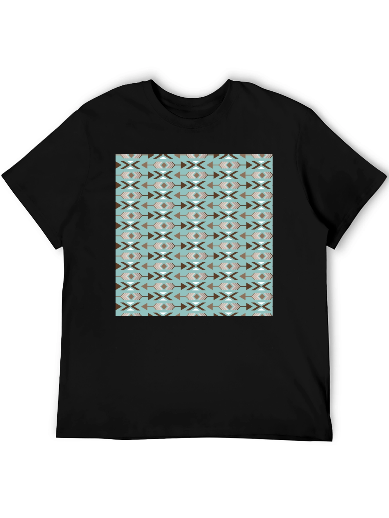 Aztec Pattern Black Tee