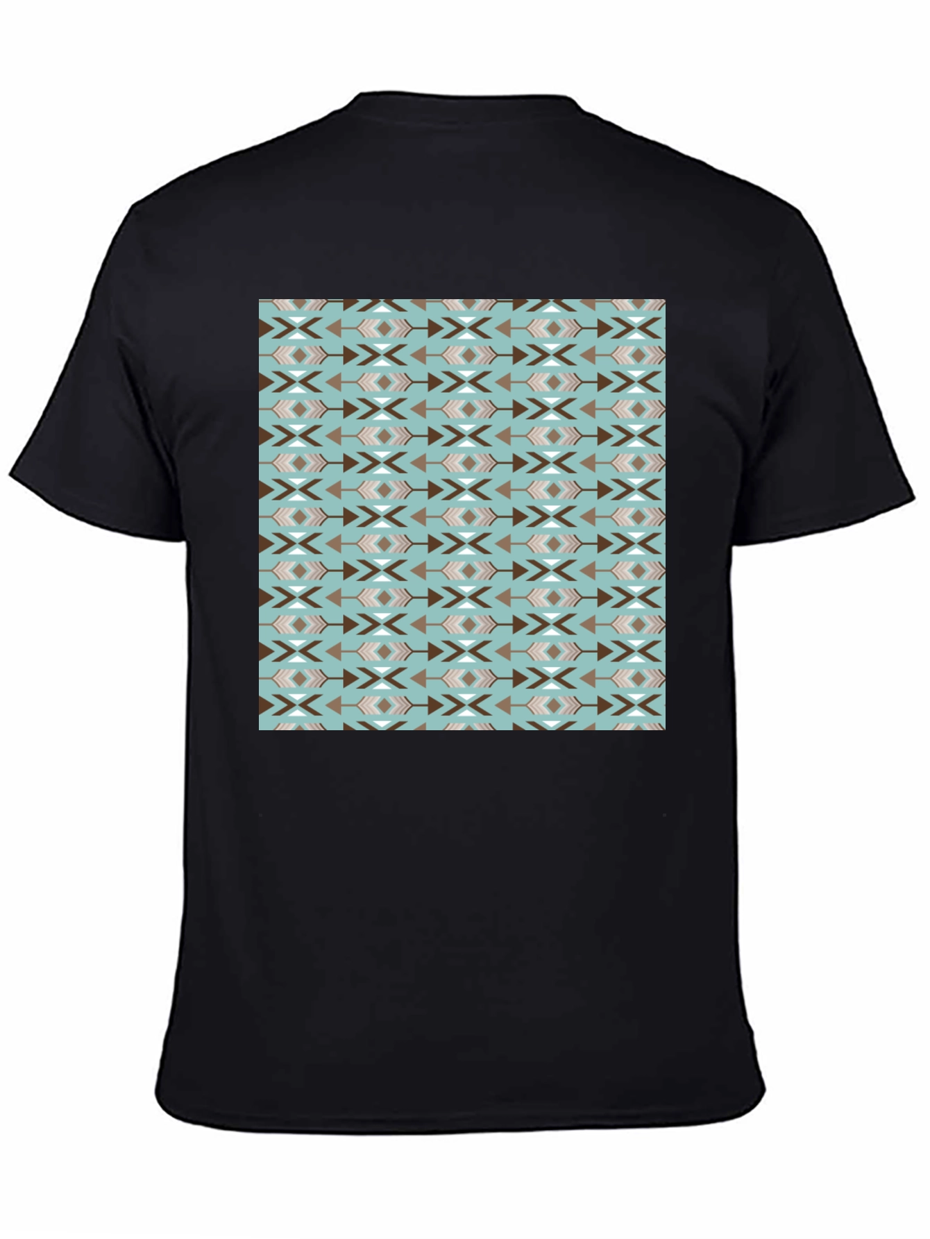 Aztec Pattern Black Tee