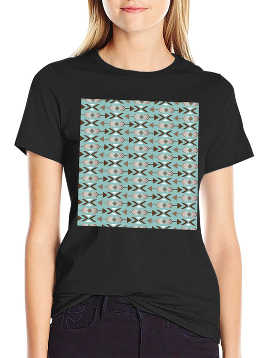 Aztec Pattern Black Tee